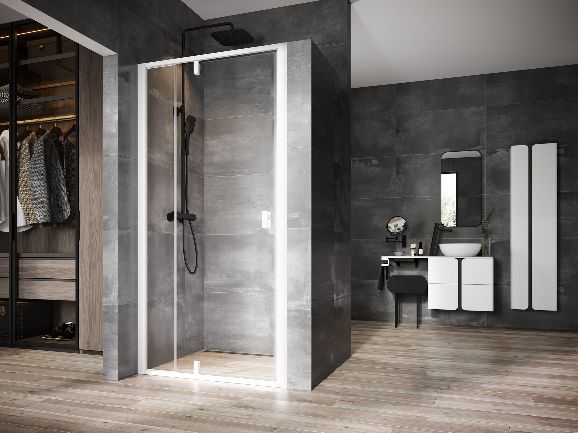 Ravak Nexty NDOP2-110 zuhanyajtó fehér transparent – Zuhanyajtók
