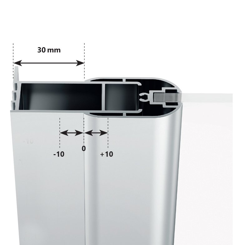 Ravak Chrome CSD2-110 zuhanyajtó szatén transparent – Zuhanyajtók