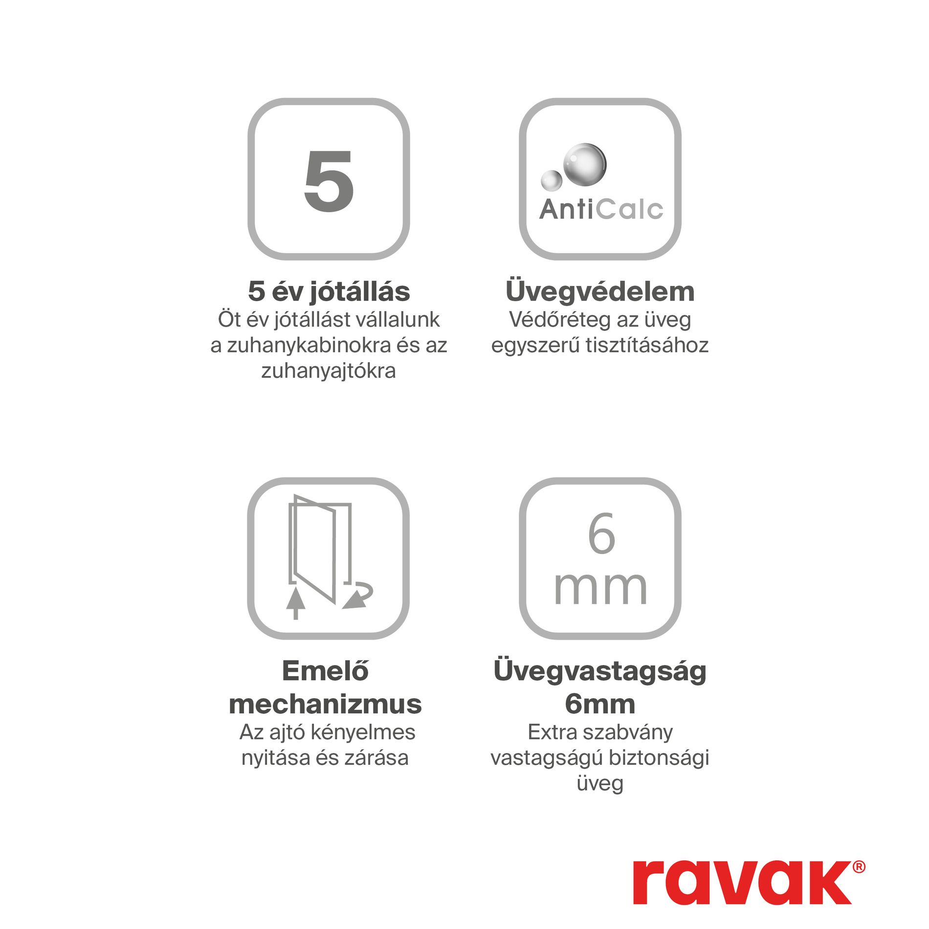 Ravak SmartLine SMSD2-90 zuhanyajtó (A) jobb króm transparent – Zuhanyajtók
