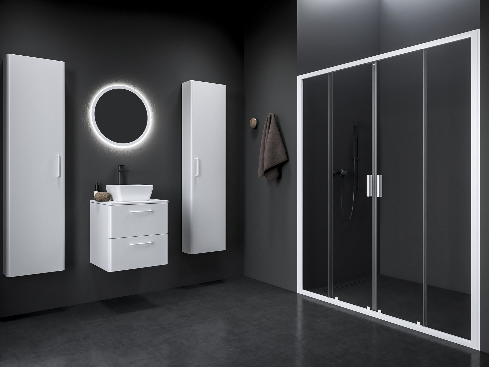 Ravak Blix II NBLDP4 130 zuhanyajtó matt fehér transparent – Zuhanyajtók