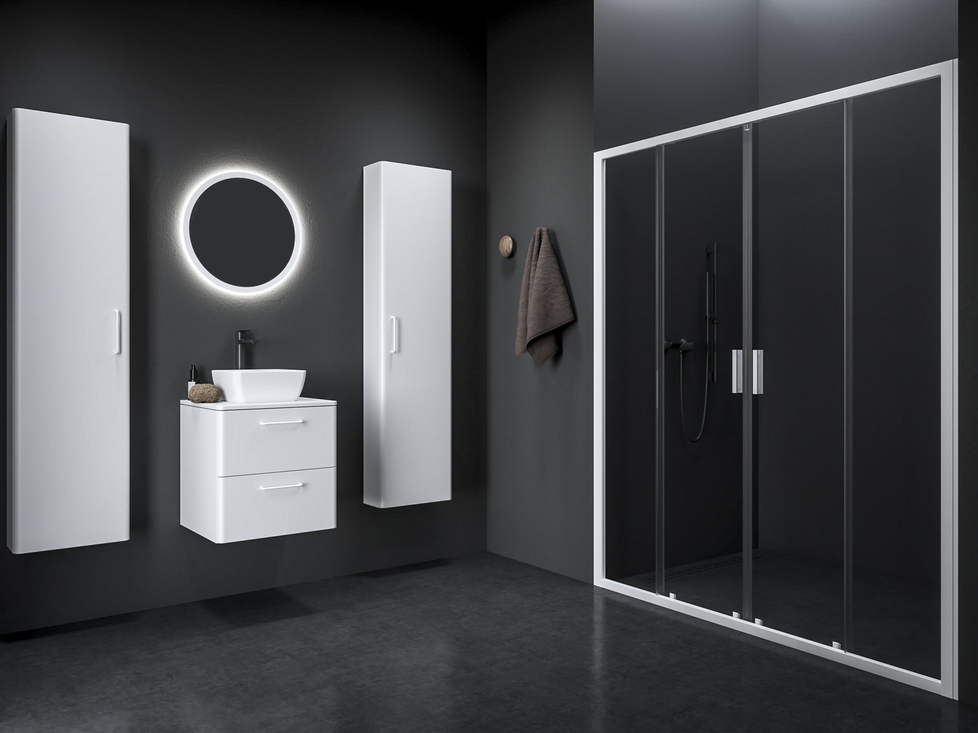 Ravak Blix II NBLDP4 150 zuhanyajtó matt fehér transparent – Zuhanyajtók