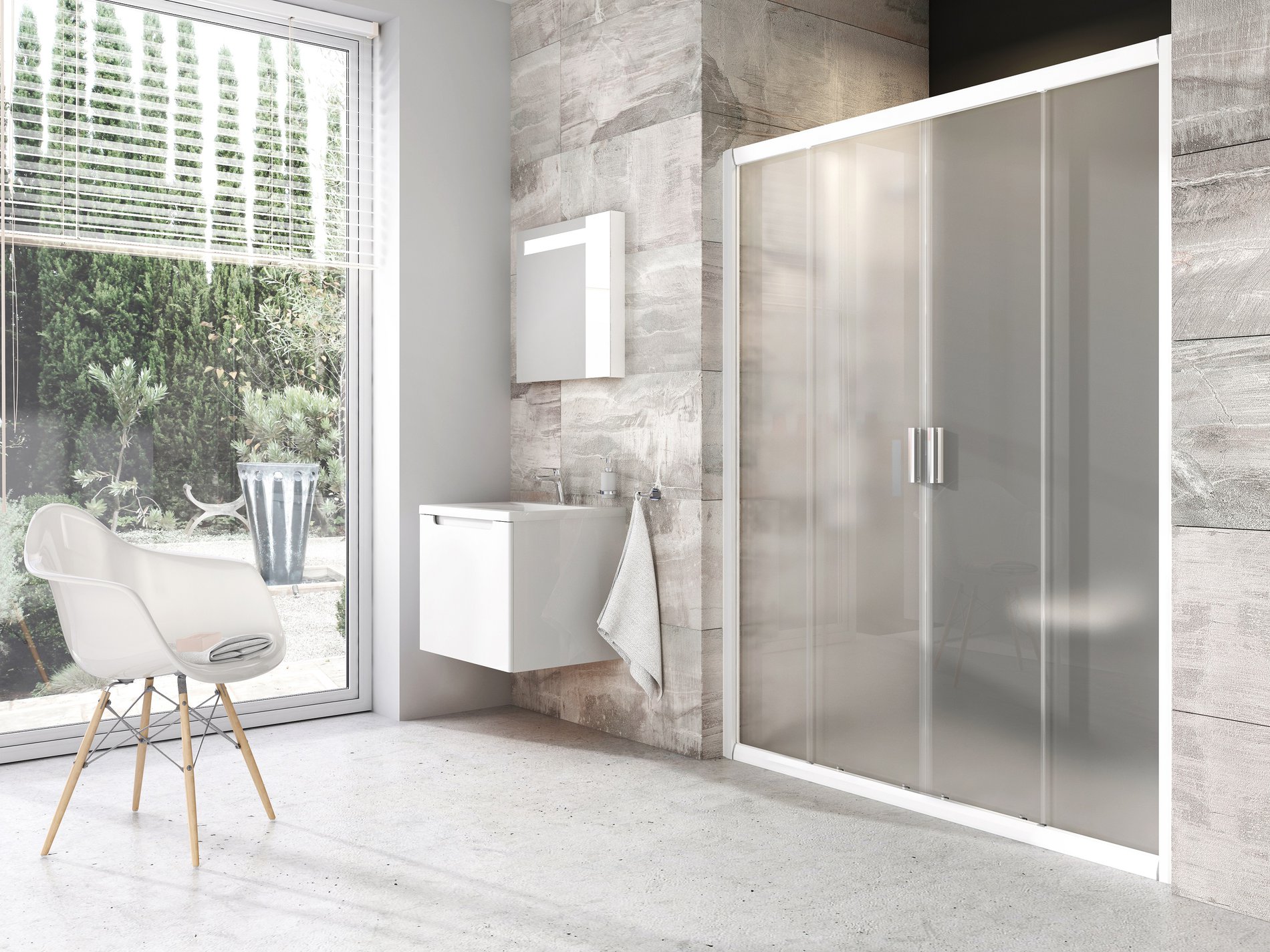 Ravak Blix BLDP4-180 zuhanyajtó fehér grape * – Zuhanyajtók