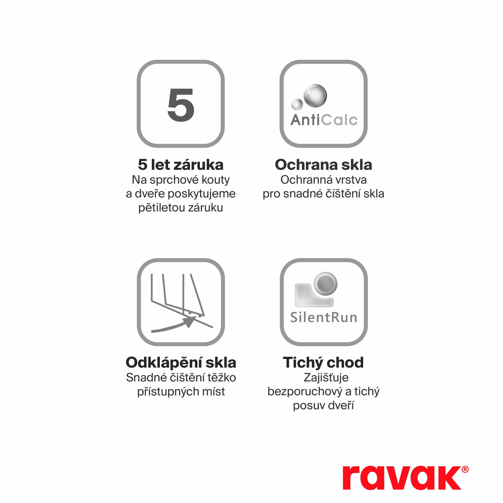 Ravak Blix BLDP4-180 zuhanyajtó szatén transparent * – Zuhanyajtók