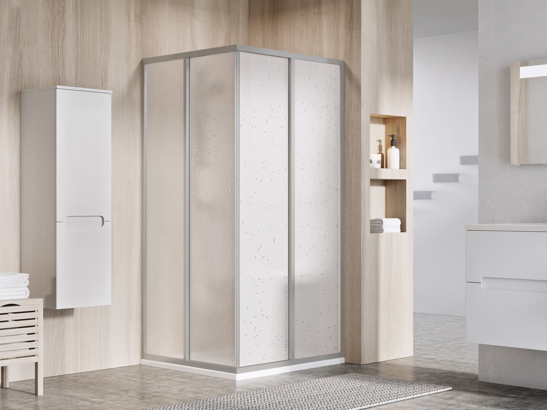 Ravak Supernova SRV2-90 195 S zuhanykabin szatén pearl – Sarok zuhanykabinok