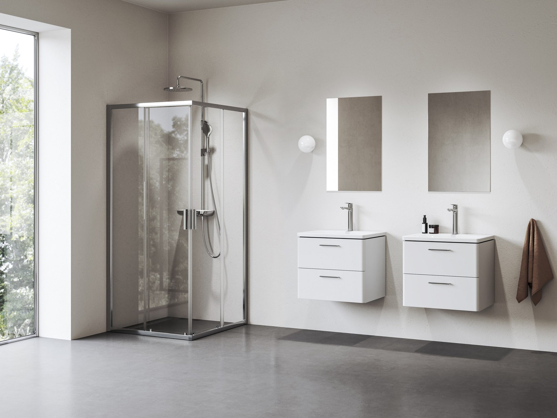 Ravak Blix II NBLRV2 80x80 zuhanykabin krómhatású transparent – Sarok zuhanykabinok