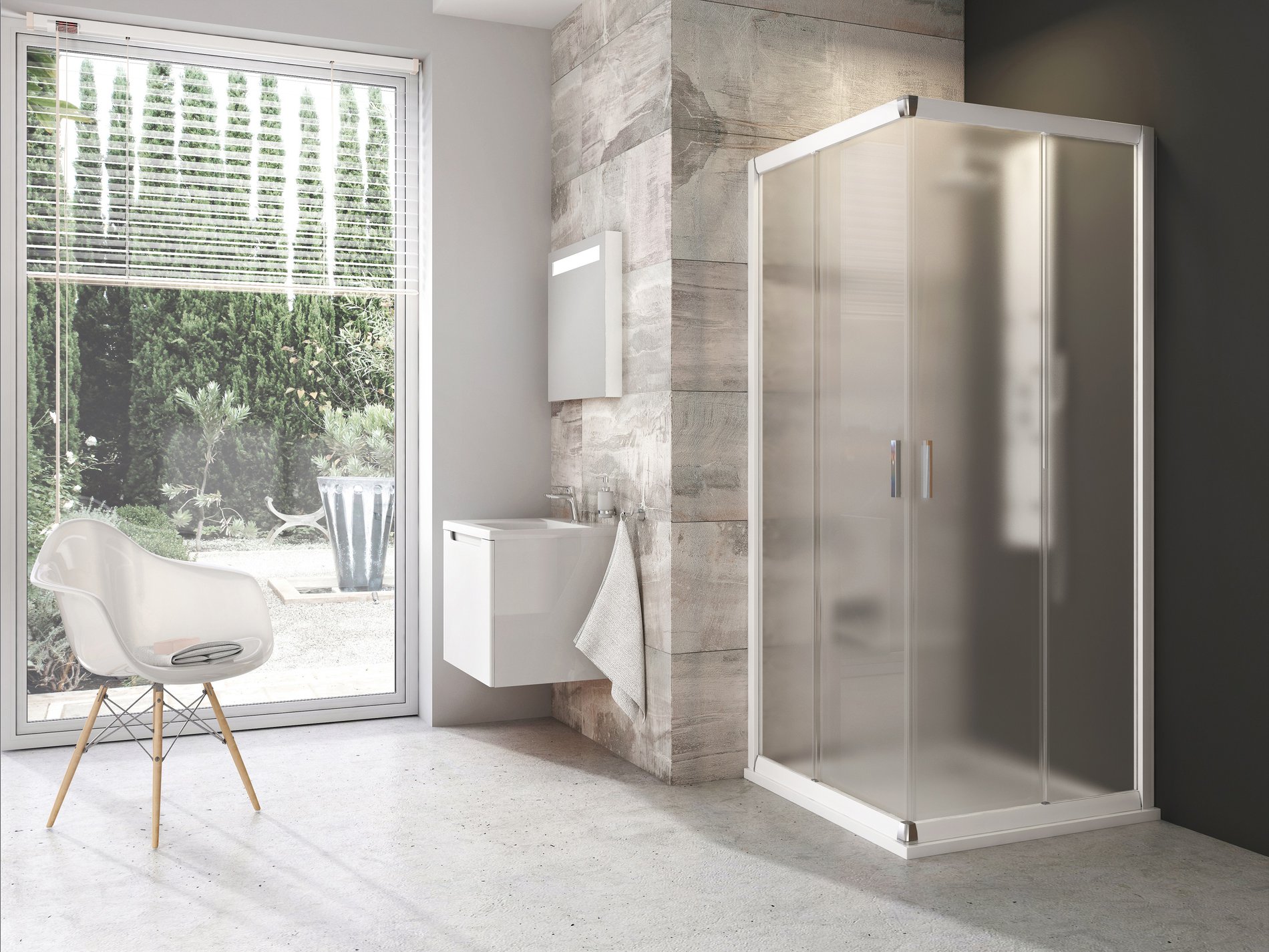 Ravak Blix BLRV2 80x80 zuhanykabin fehér grape – Sarok zuhanykabinok