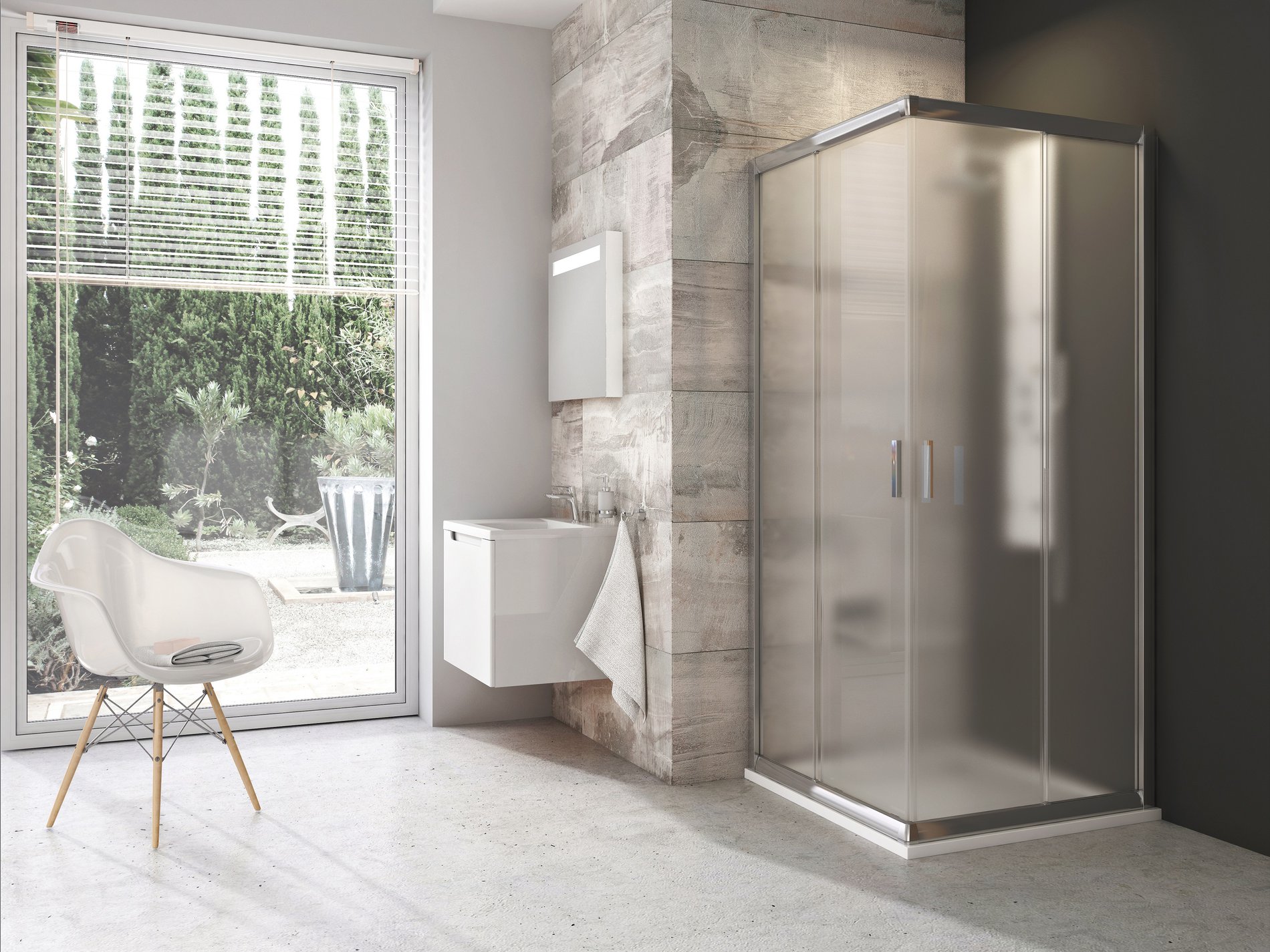 Ravak Blix BLRV2 90x90 zuhanykabin krómhatású grape – Sarok zuhanykabinok