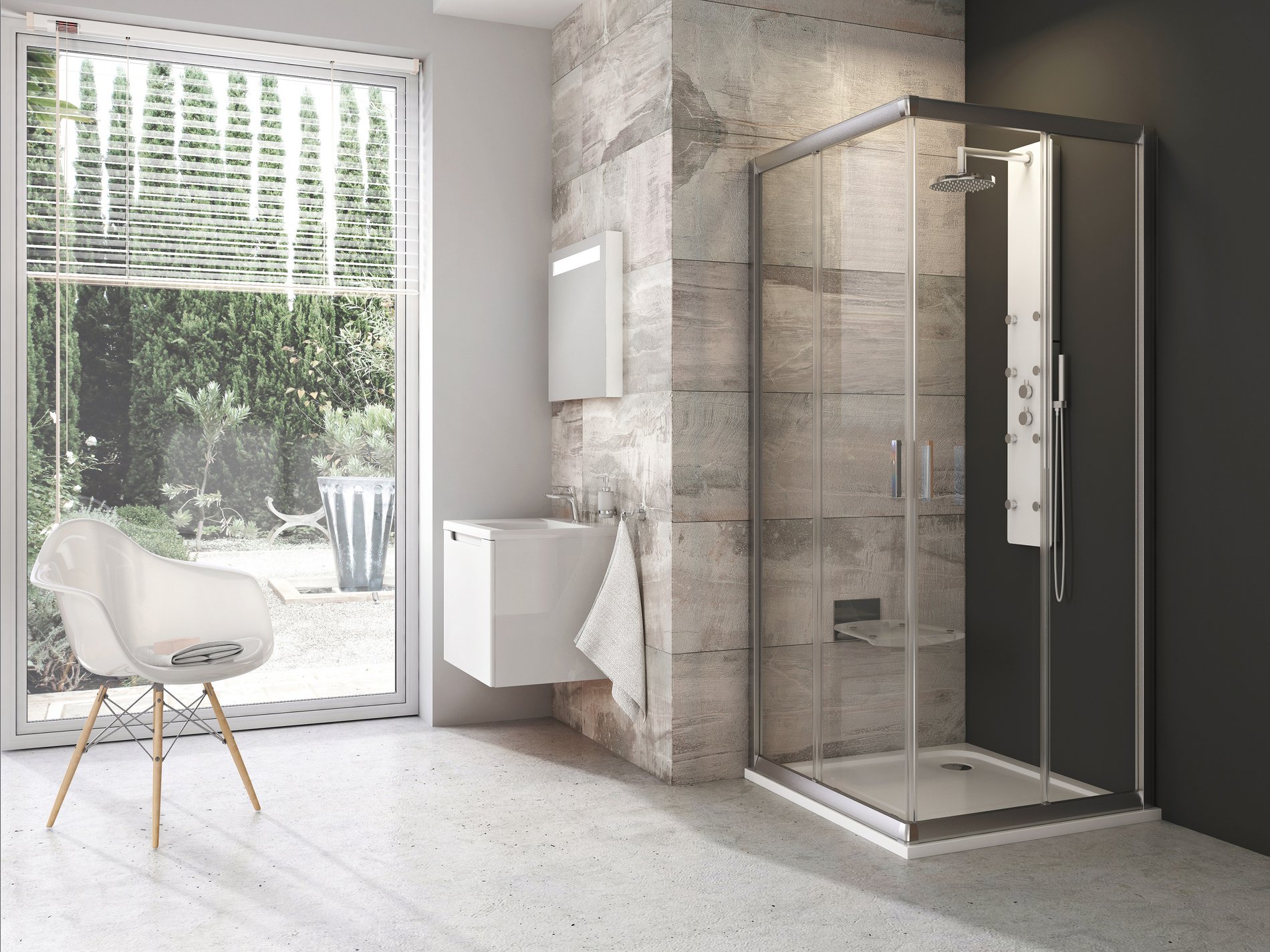 Ravak Blix BLRV2 90x90 zuhanykabin szatén transparent – Sarok zuhanykabinok