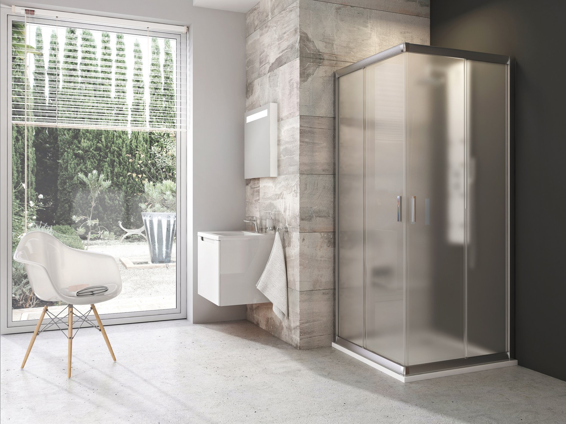 Ravak Blix BLRV2 90x90 zuhanykabin szatén grape – Sarok zuhanykabinok