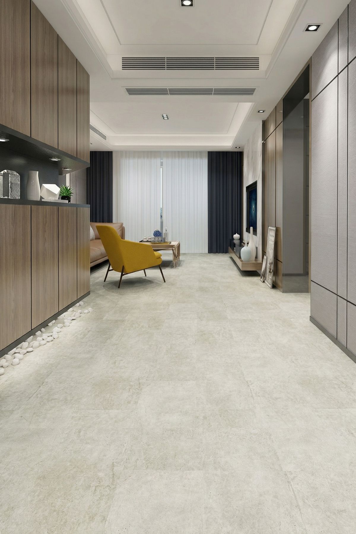 Econfloor La Villi Beton Concrete – Szürke, SPC / Vinyl padló