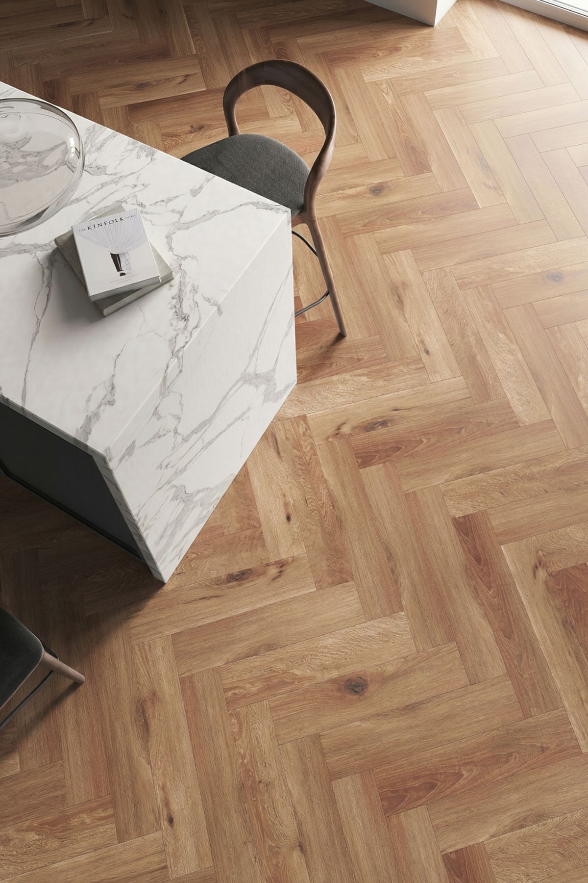 Econfloor Herringbone Ontano Natur – Barna, SPC / Vinyl padló