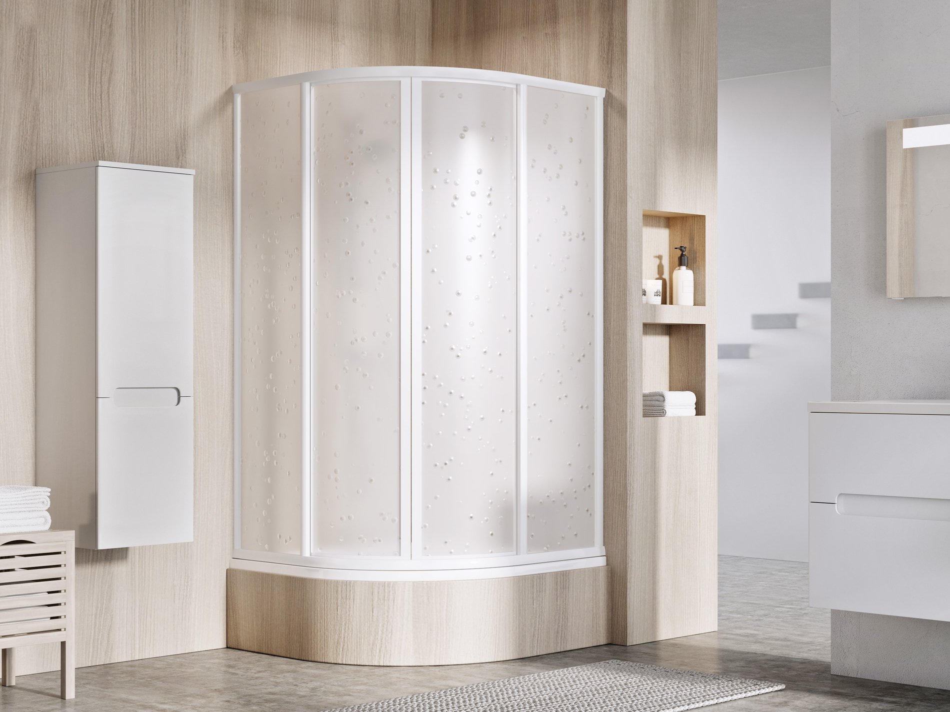 Ravak Supernova SKCP4 90x90 Sabina zuhanykabin fehér pearl – Negyedköríves zuhanykabinok
