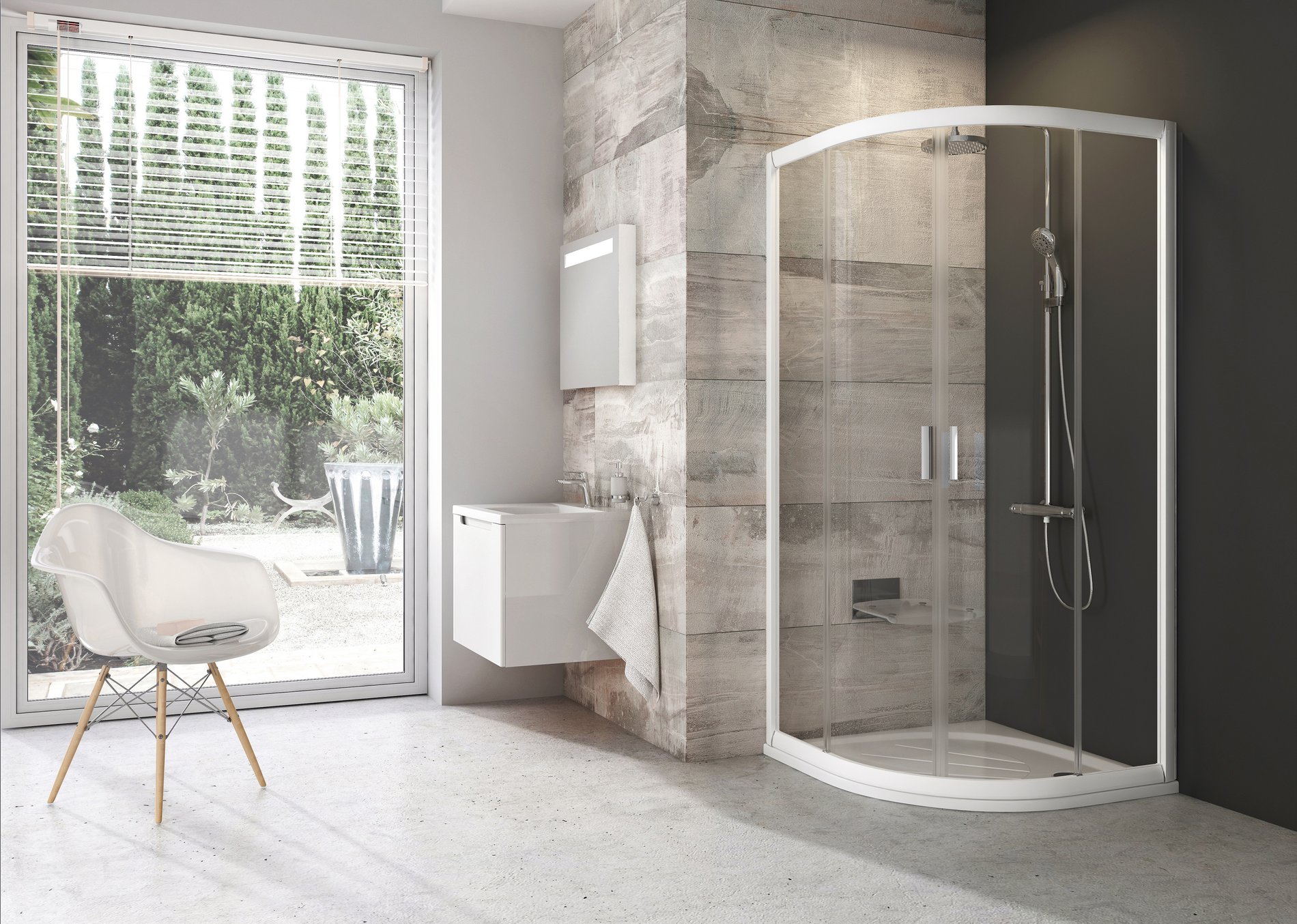 Ravak Blix BLCP4 80x80 zuhanykabin fehér transparent – Negyedköríves zuhanykabinok