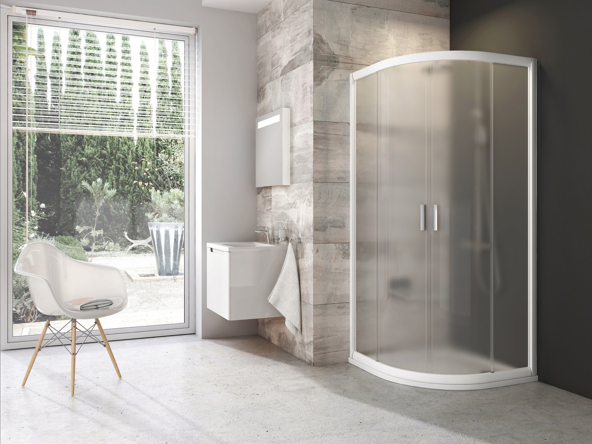 Ravak Blix BLCP4 80x80 zuhanykabin fehér grape – Negyedköríves zuhanykabinok