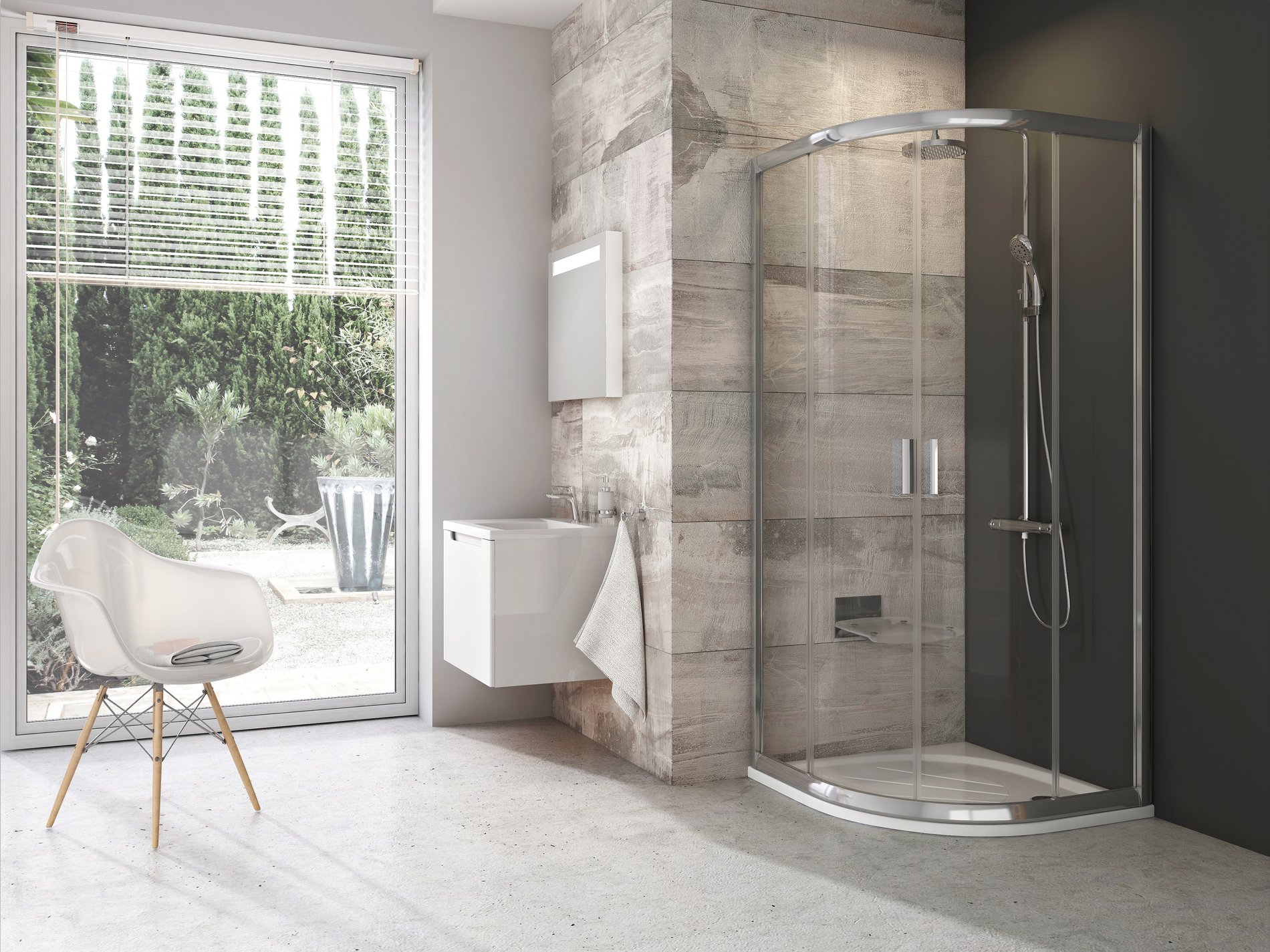 Ravak Blix BLCP4 80x80 zuhanykabin krómhatású transparent – Negyedköríves zuhanykabinok