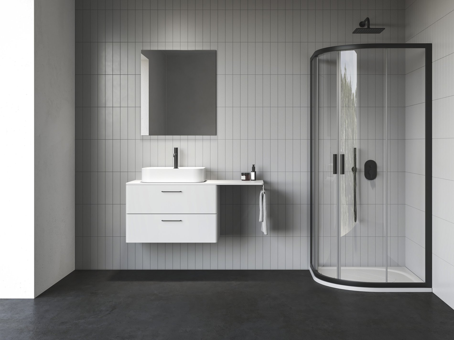 Ravak Blix II NBLCP4 80x80 zuhanykabin fekete transparent – Negyedköríves zuhanykabinok