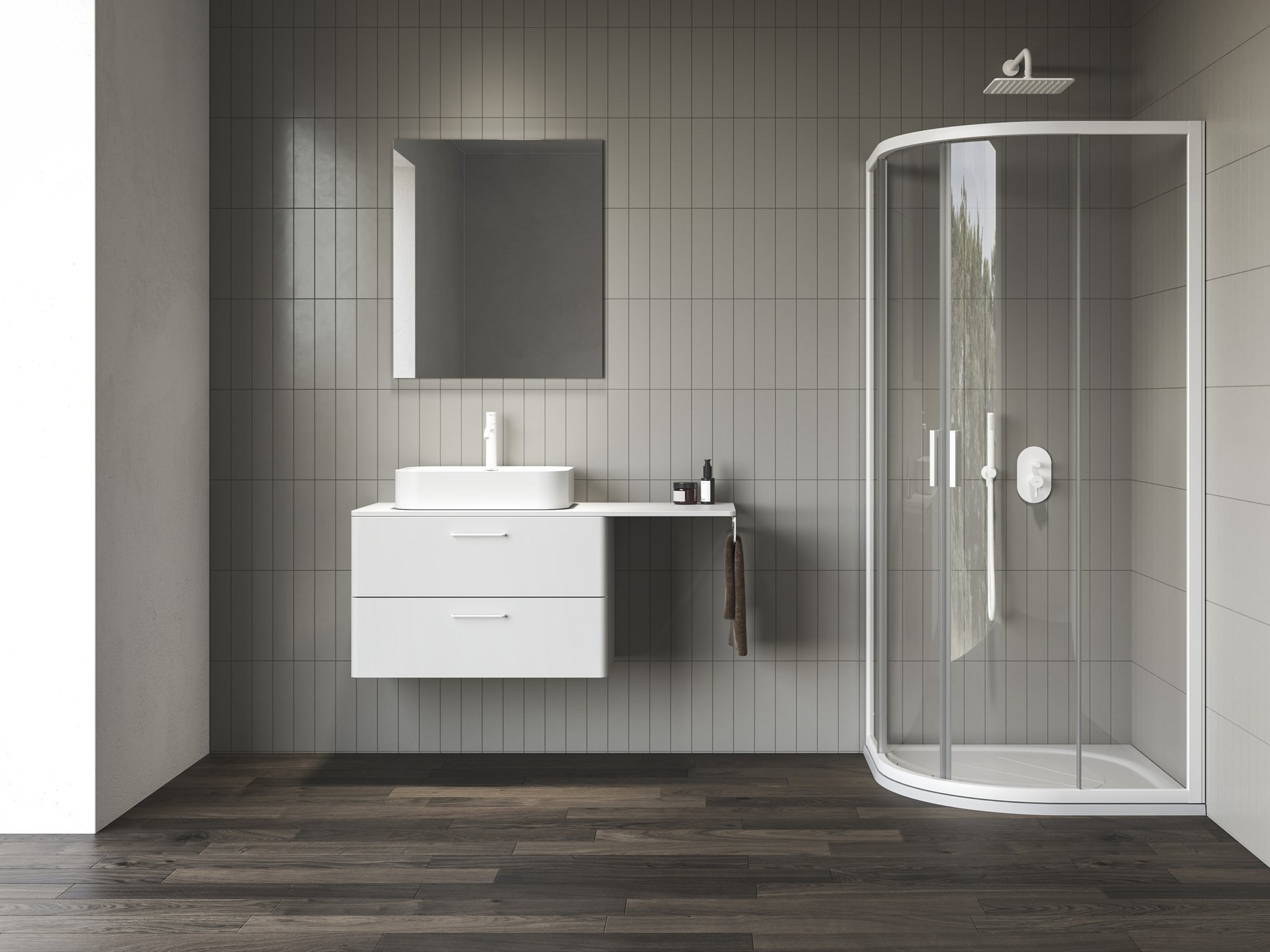 Ravak Blix II NBLCP4 80x80 zuhanykabin matt fehér transparent – Negyedköríves zuhanykabinok