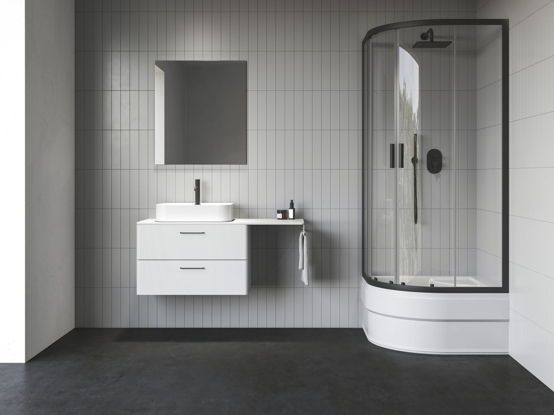 Ravak Blix II NBLCP4 Sabina 90x90 zuhanykabin fekete transparent – Negyedköríves zuhanykabinok