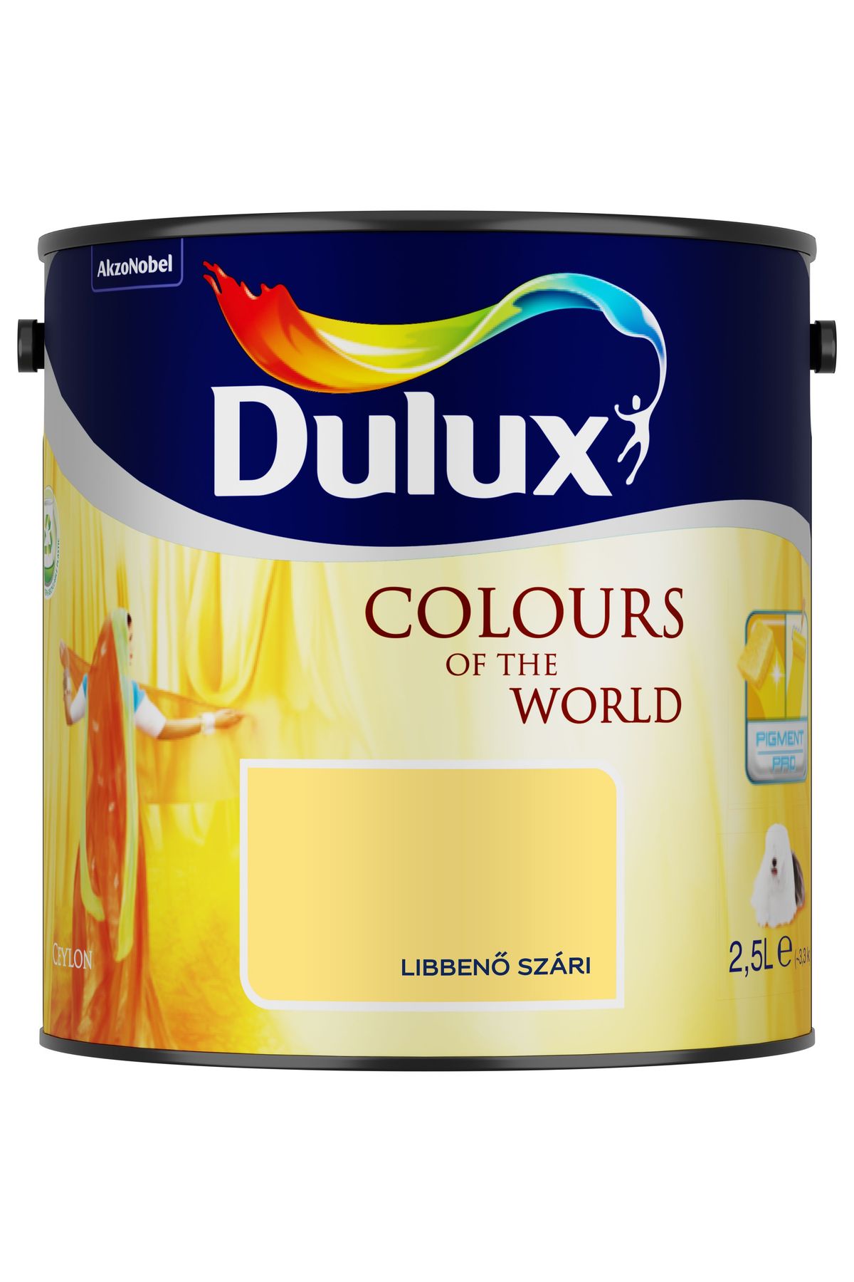 Dulux A Nagyvilág Színei Libbenő szári 2,5 L – Sárga, Beltéri falfesték