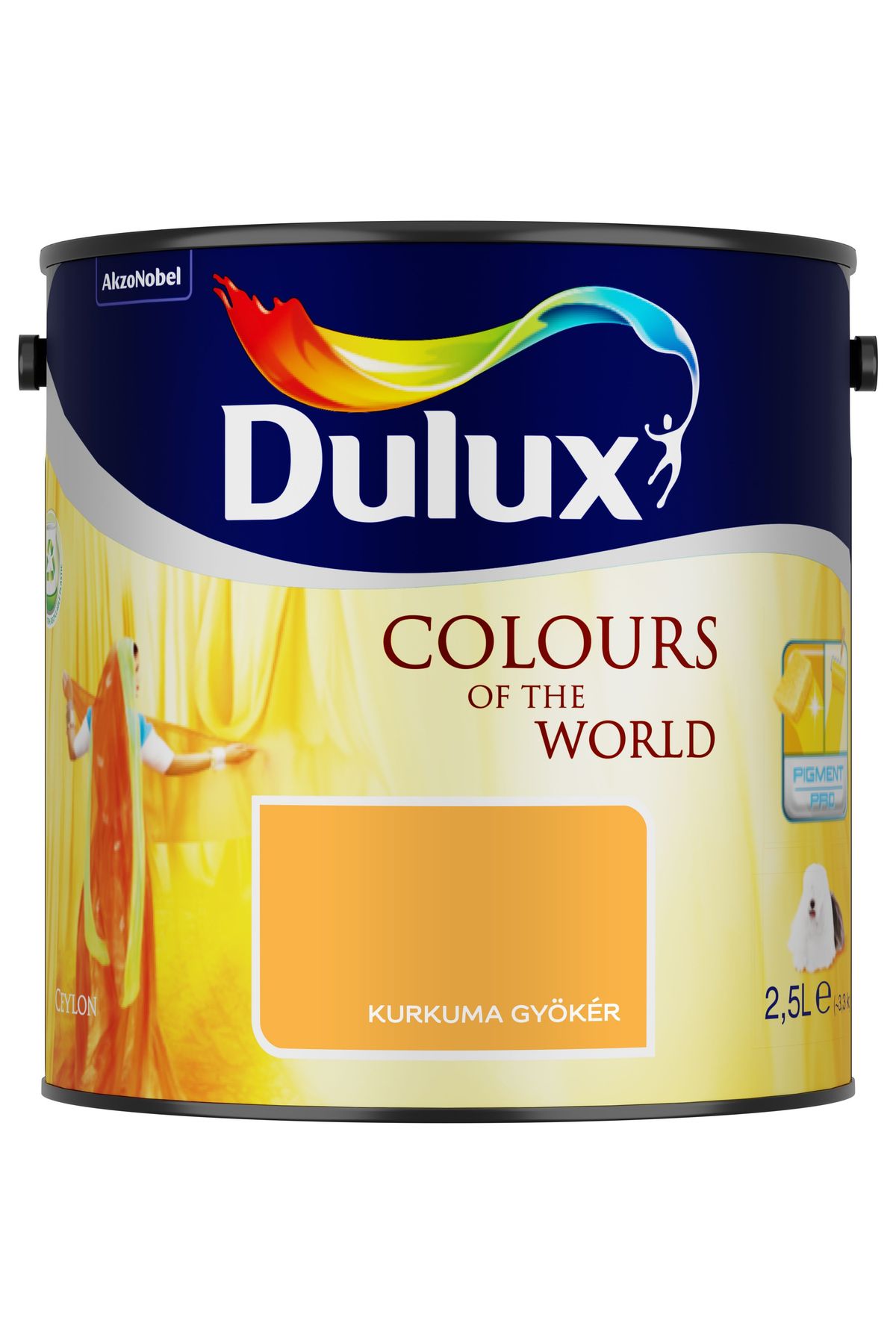 Dulux A Nagyvilág Színei Kurkuma gyökér 2,5 L – Narancssárga, Beltéri falfesték