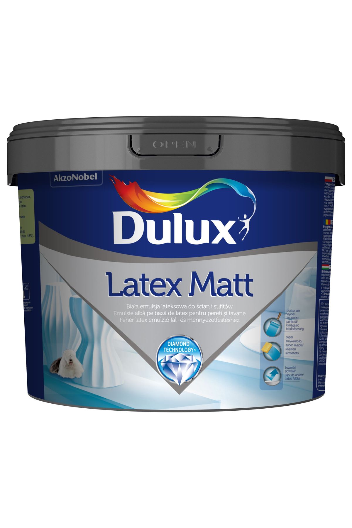 Dulux Latex Matt beltéri falfesték Fehér 10 L