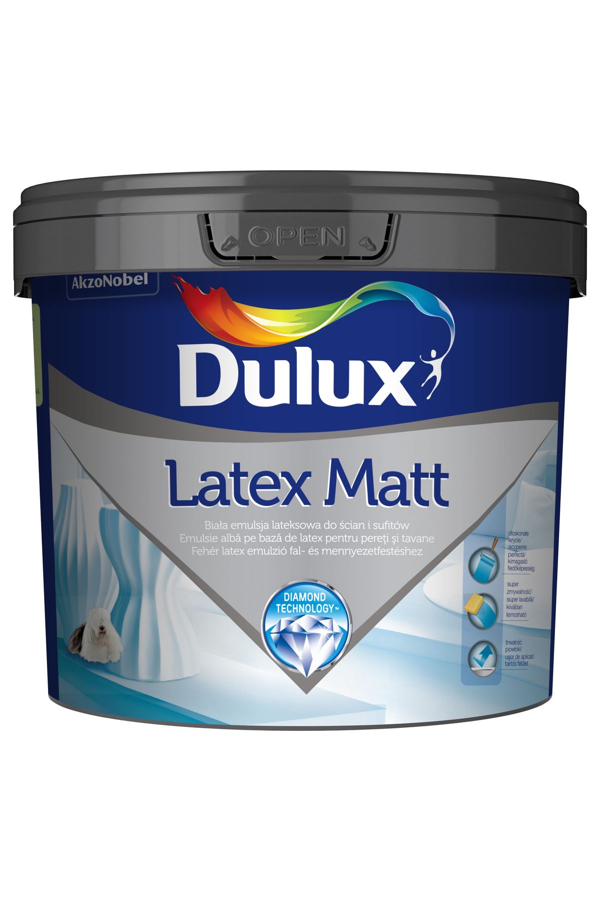 Dulux Latex Matt beltéri falfesték Fehér 3 L