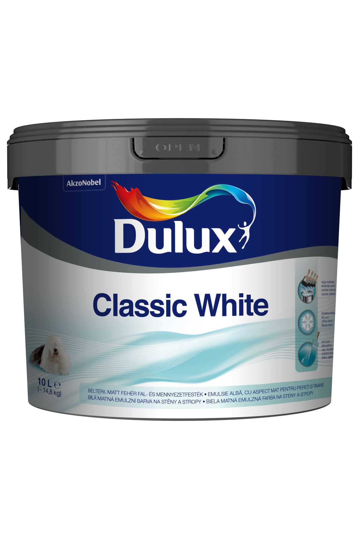 Dulux Classic White beltéri falfesték Fehér 10 L