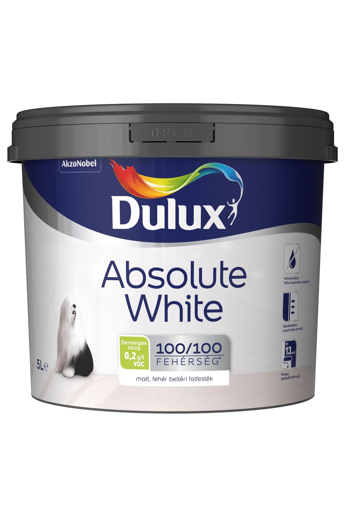Dulux Absolute White beltéri falfesték Fehér 5 L
