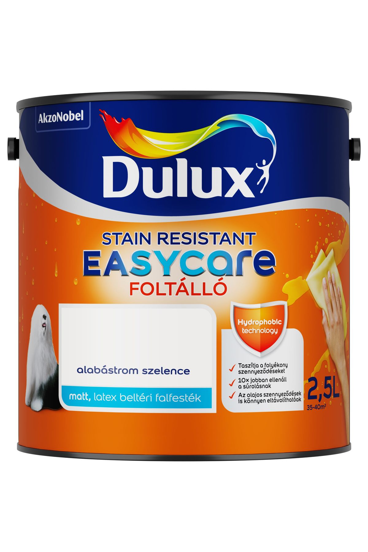 Dulux EasyCare Alabástrom szelence 2,5 L – Szürke, Beltéri falfesték