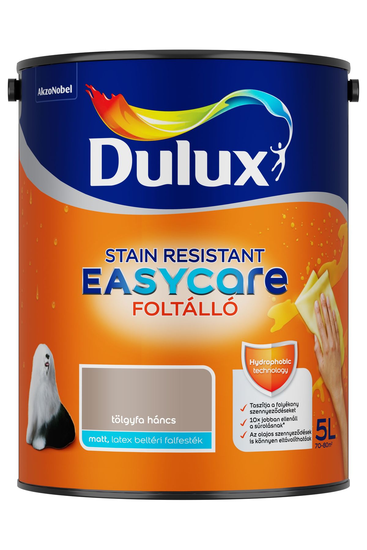 Dulux EasyCare Tölgyfa háncs 5 L – Barna, Beltéri falfesték