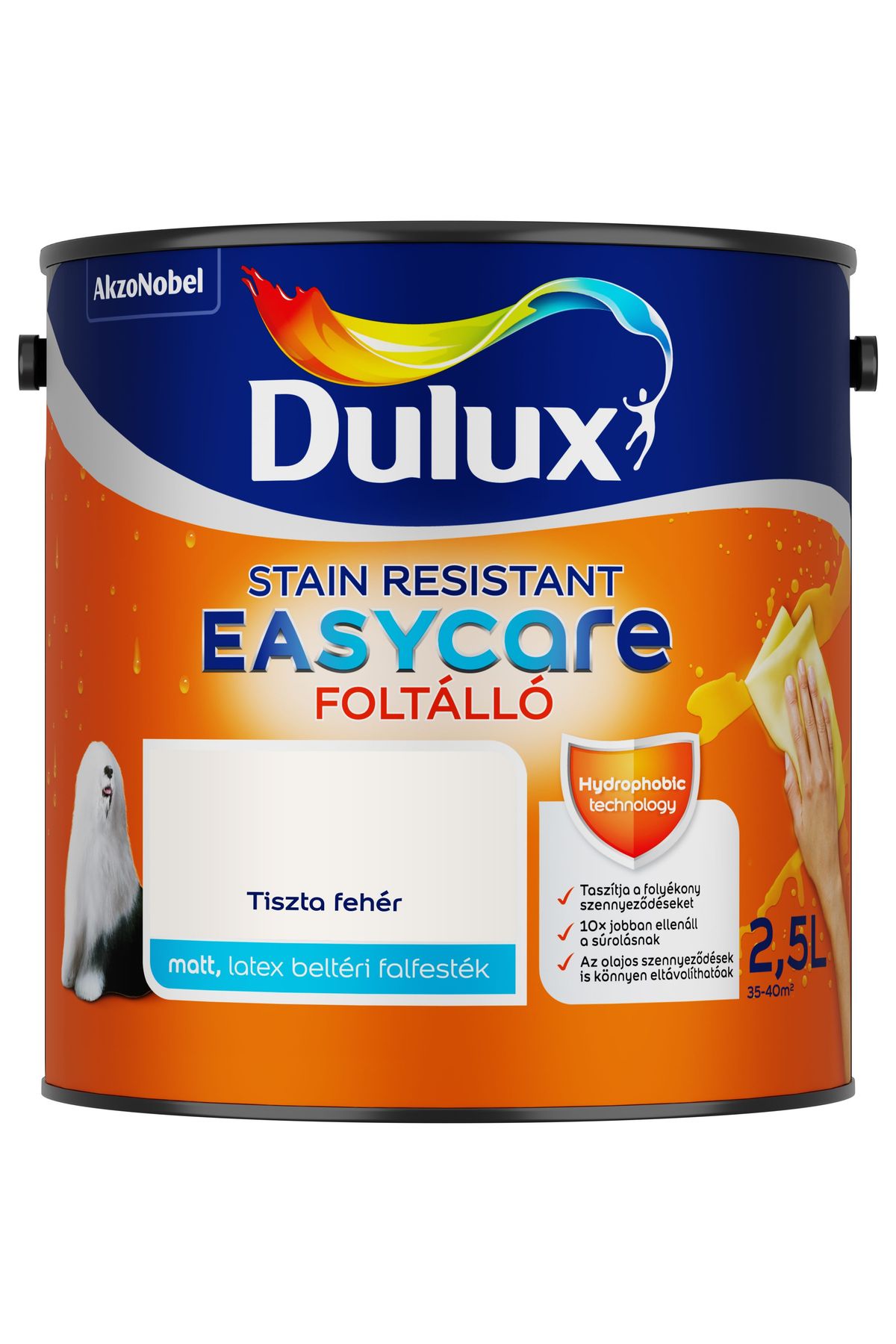 Dulux EasyCare Tiszta Fehér 2,5 L – Beltéri falfesték