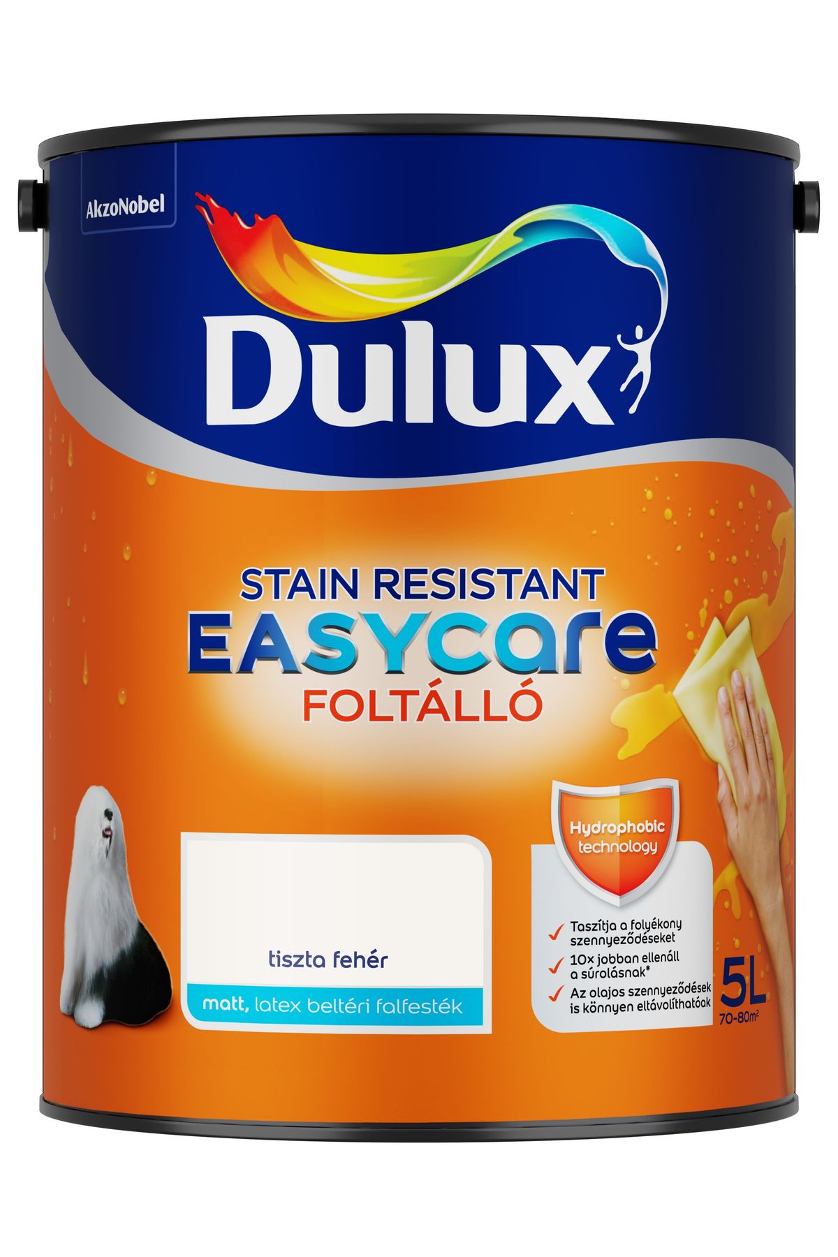 Dulux EasyCare Tiszta Fehér 5 L – Beltéri falfesték