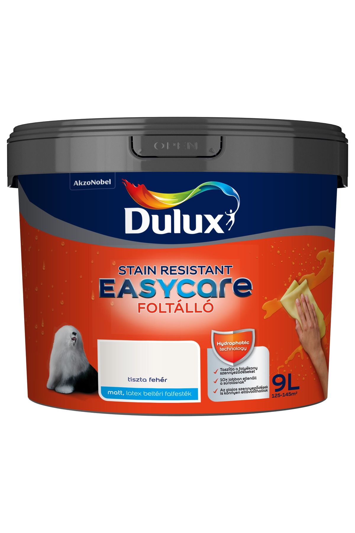 Dulux EasyCare Tiszta Fehér 9 L – Beltéri falfesték