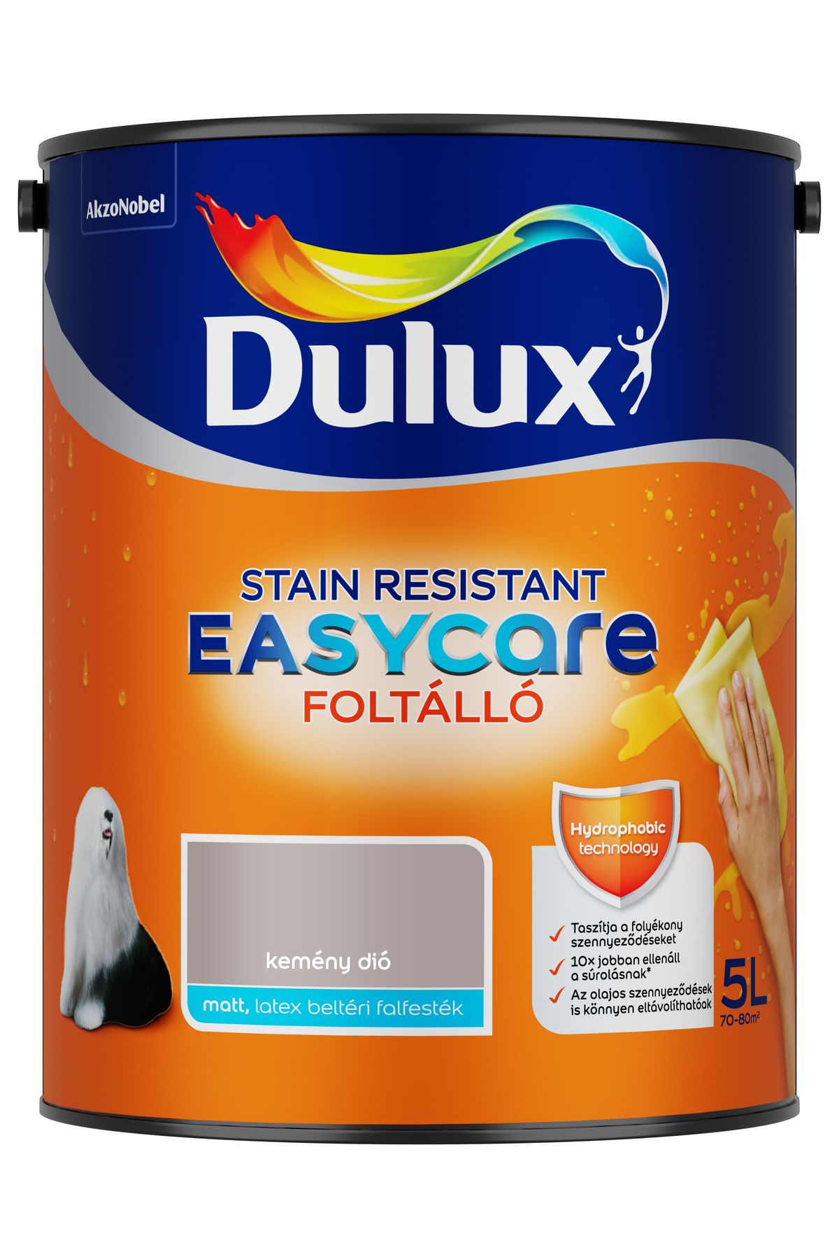 Dulux EasyCare Kemény dió 5 L – Barna, Beltéri falfesték