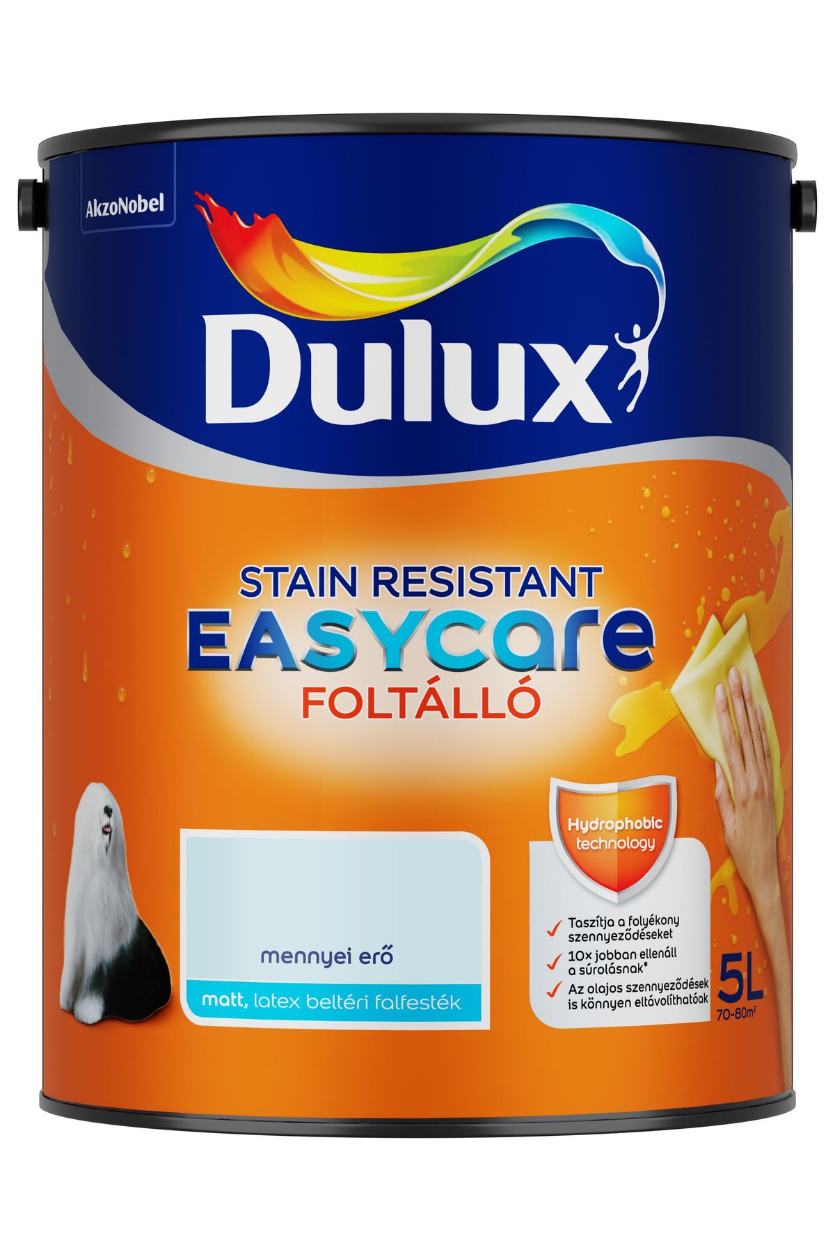 Dulux EasyCare Mennyei erő 5 L – Kék, Beltéri falfesték