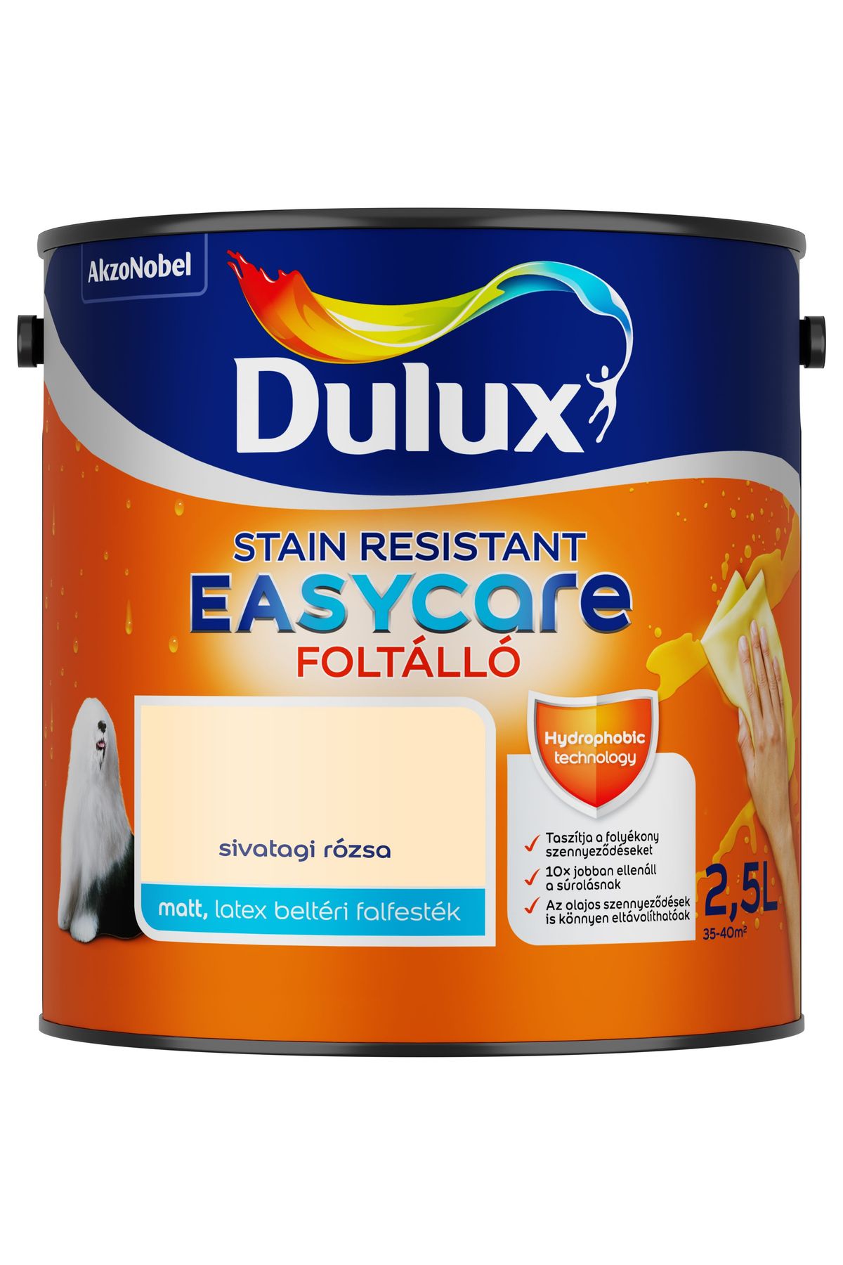 Dulux EasyCare Sivatagi rózsa 2,5 L – Narancssárga, Beltéri falfesték