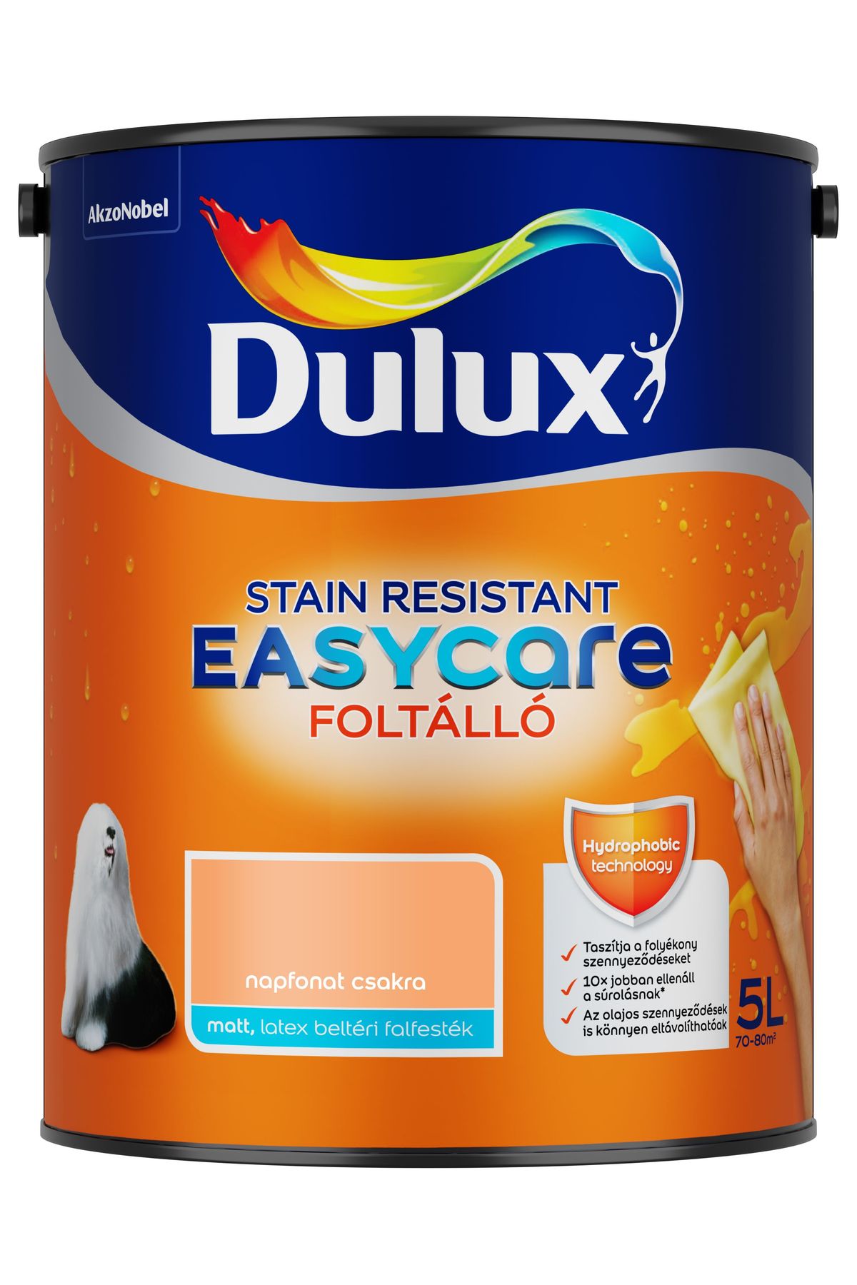 Dulux EasyCare Napfonat csakra 5 L – Narancssárga, Beltéri falfesték