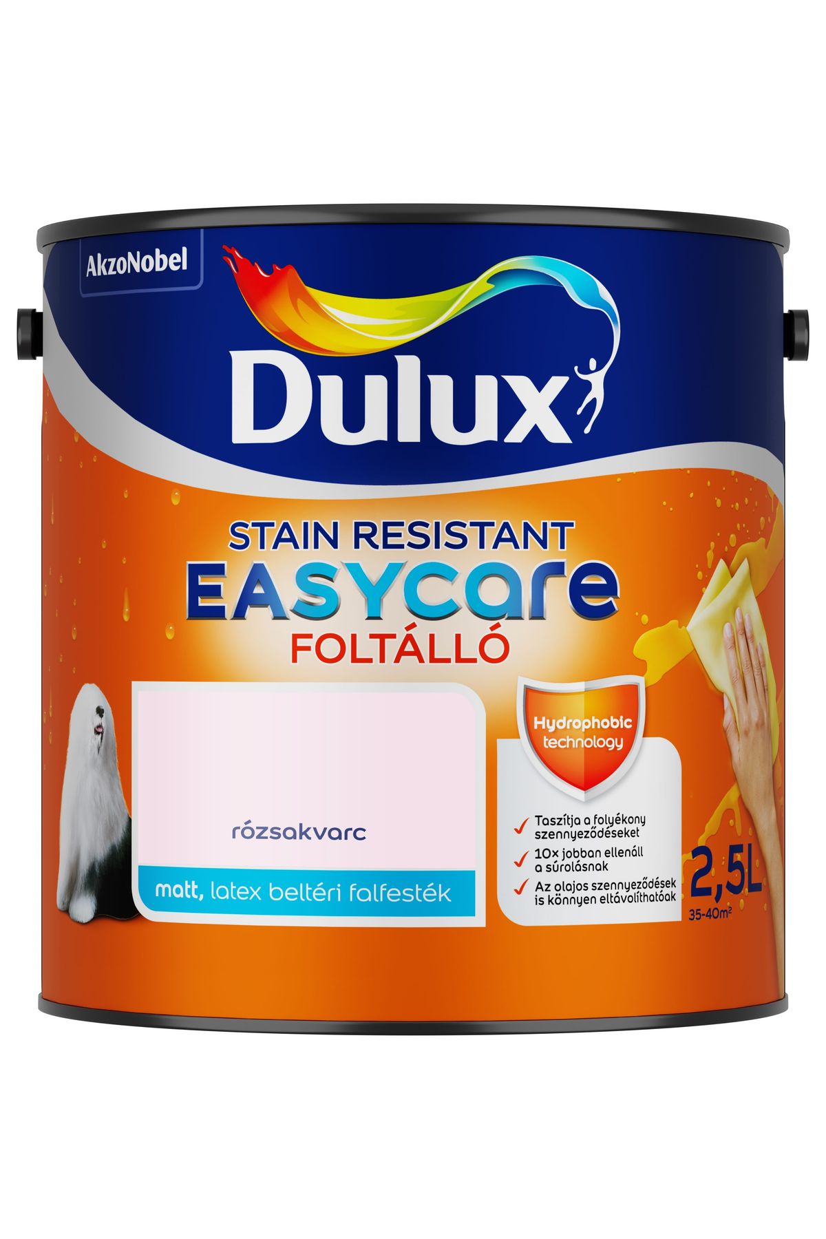 Dulux EasyCare Rózsakvarc 2,5 L – Rózsaszín, Beltéri falfesték