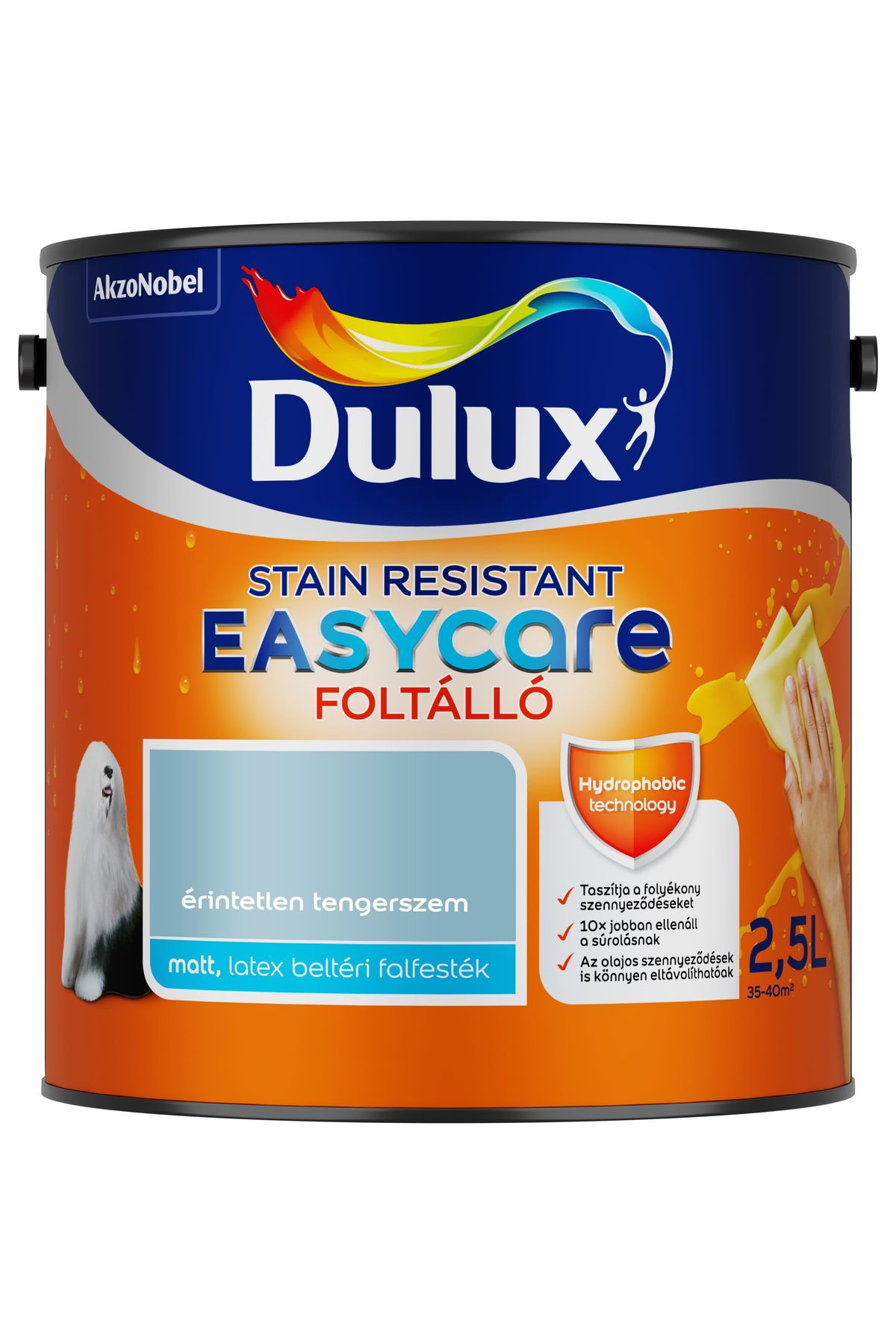 Dulux EasyCare Érintetlen tengerszem 2,5 L – Kék, Beltéri falfesték