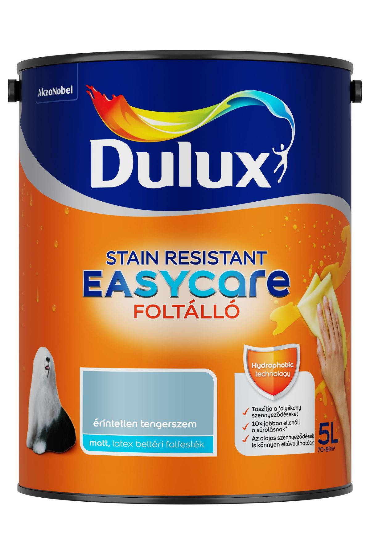 Dulux EasyCare Érintetlen tengerszem 5 L – Kék, Beltéri falfesték