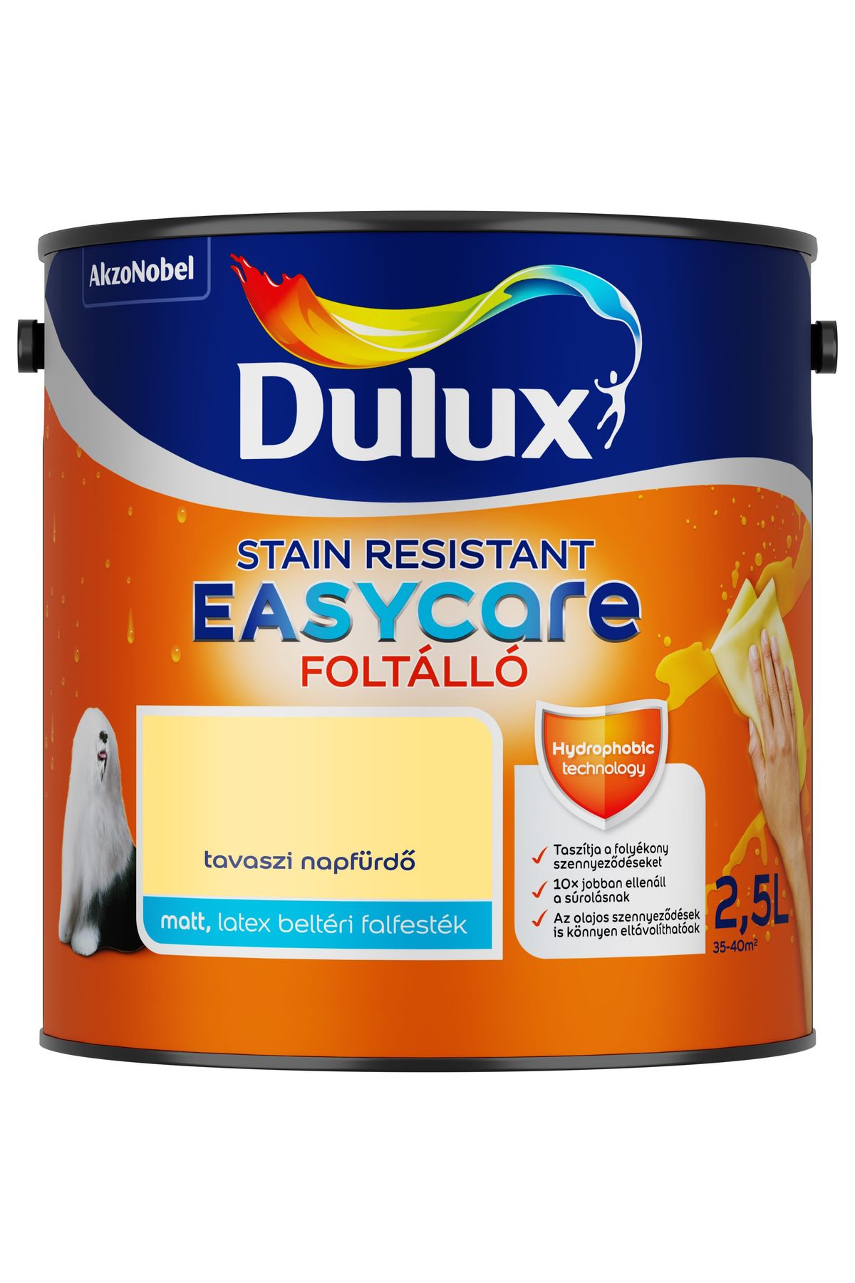 Dulux EasyCare Tavaszi napfürdő 2,5 L – Sárga, Beltéri falfesték