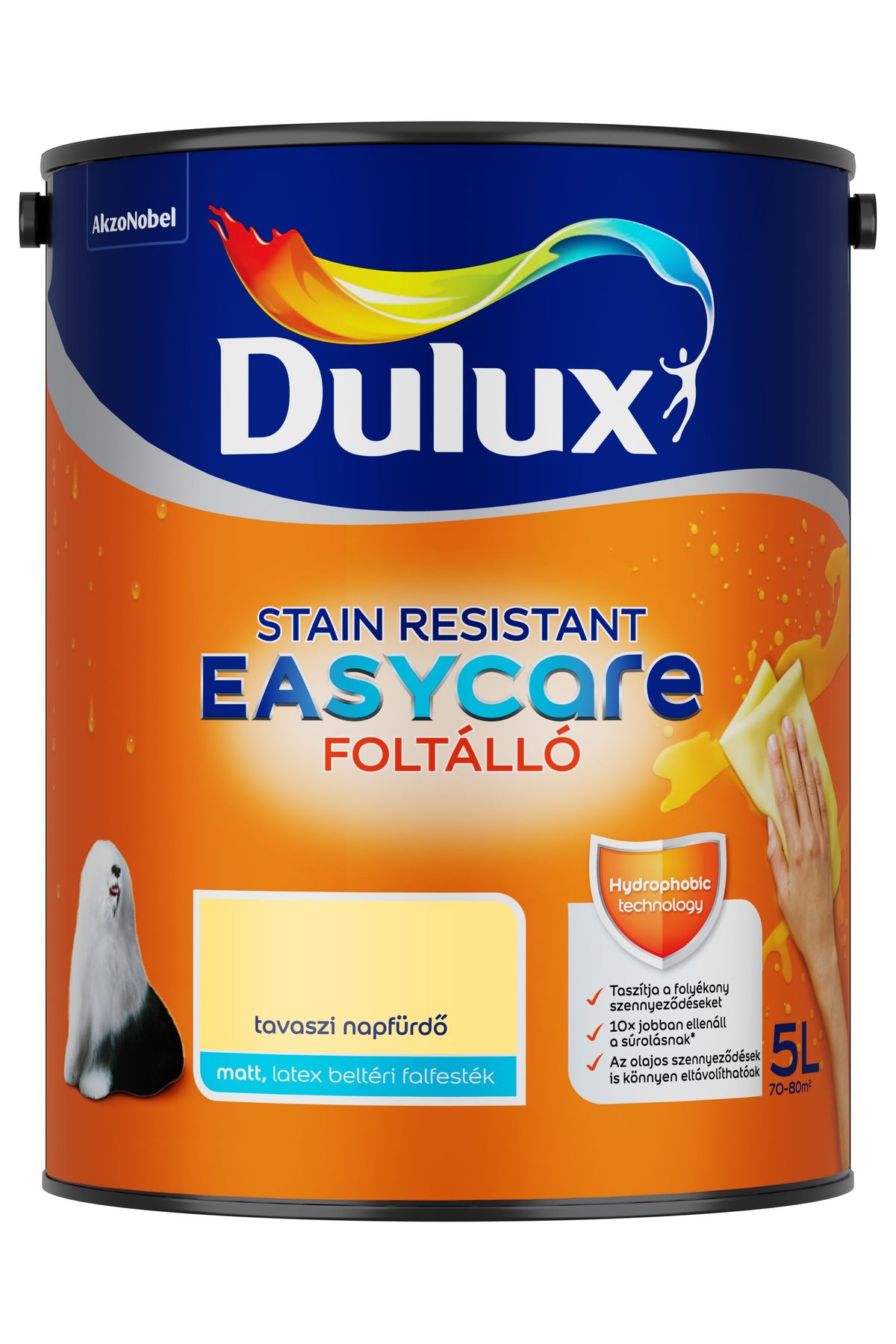 Dulux EasyCare Tavaszi napfürdő 5 L – Sárga, Beltéri falfesték