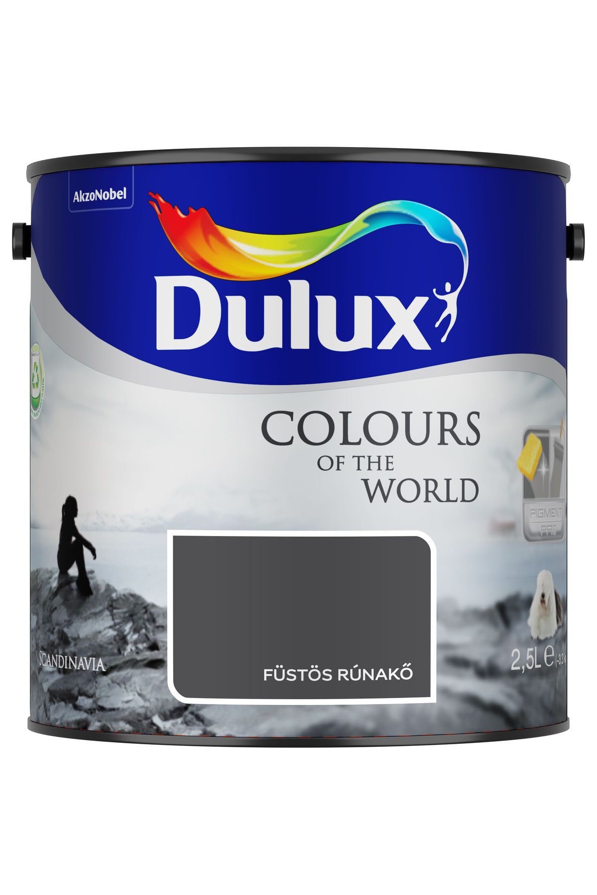 Dulux A Nagyvilág Színei Füstös rúnakő 2,5 L – Szürke, Beltéri falfesték