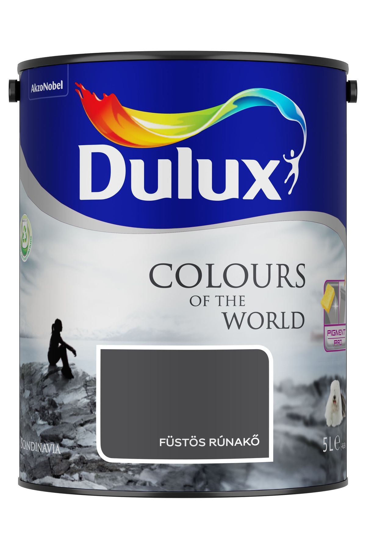 Dulux A Nagyvilág Színei Füstös rúnakő 5 L – Szürke, Beltéri falfesték
