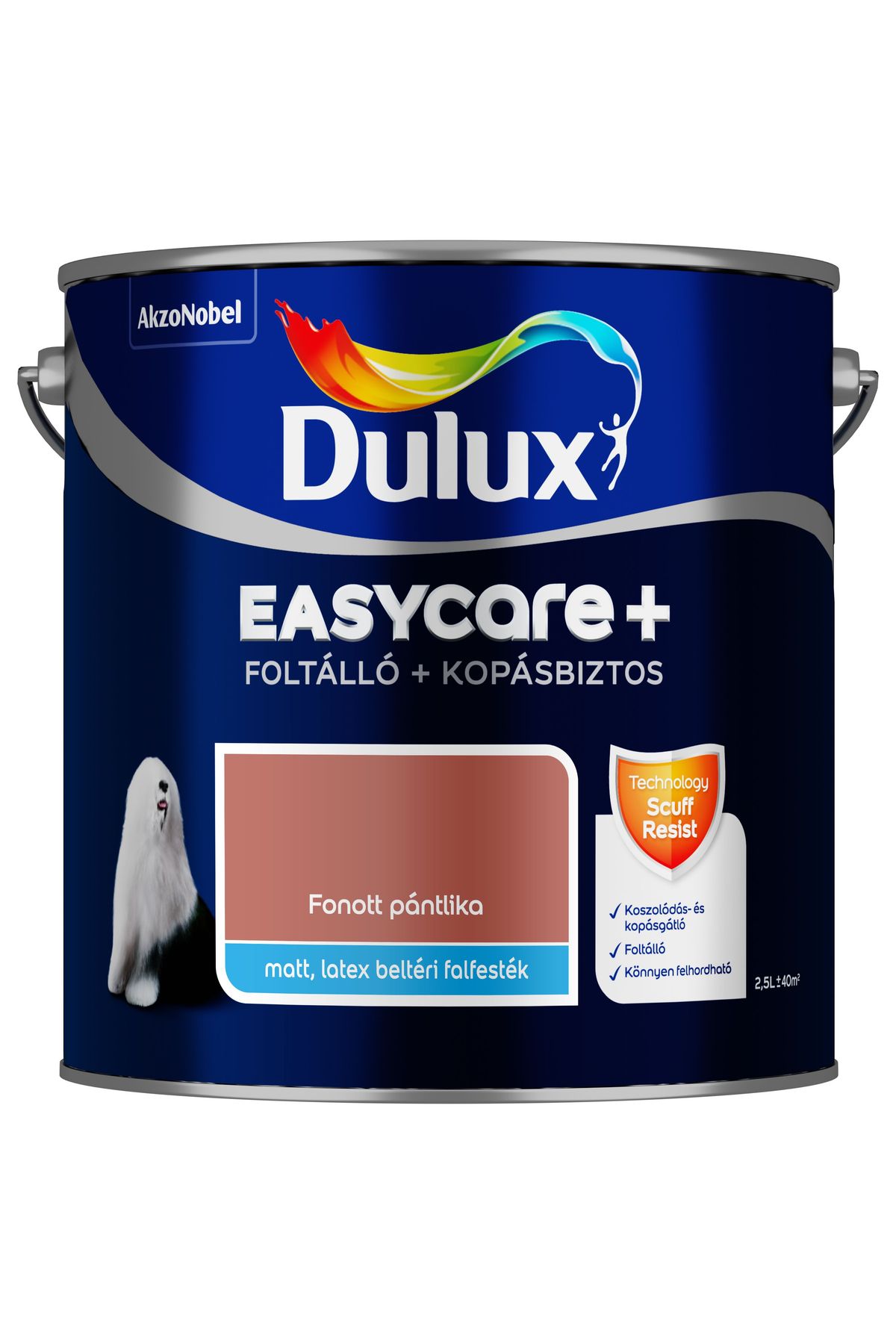 Dulux EasyCare+ Fonott pántlika 2,5L – Narancssárga, Beltéri falfesték