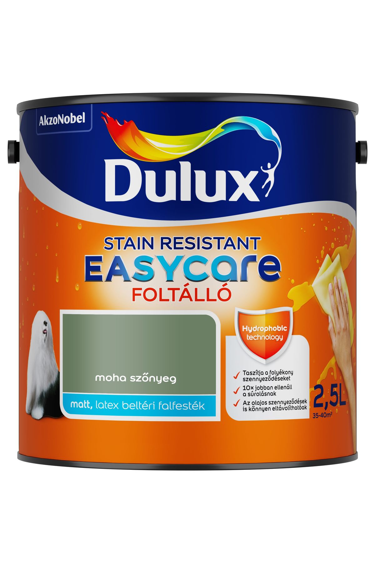 Dulux EasyCare Moha szőnyeg 2,5 L – Zöld, Beltéri falfesték