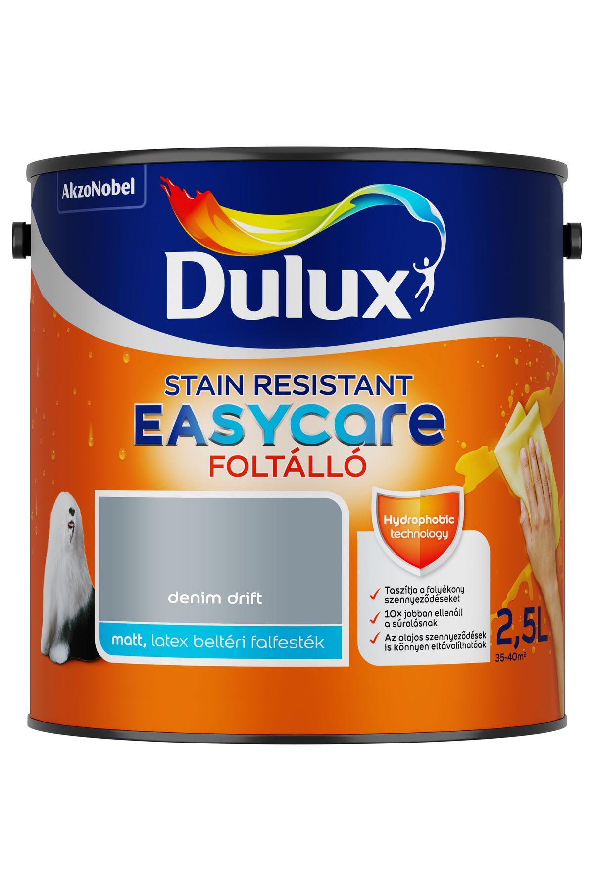 Dulux EasyCare Denim drift - Az év színe'17 2,5 L – Kék, Beltéri falfesték