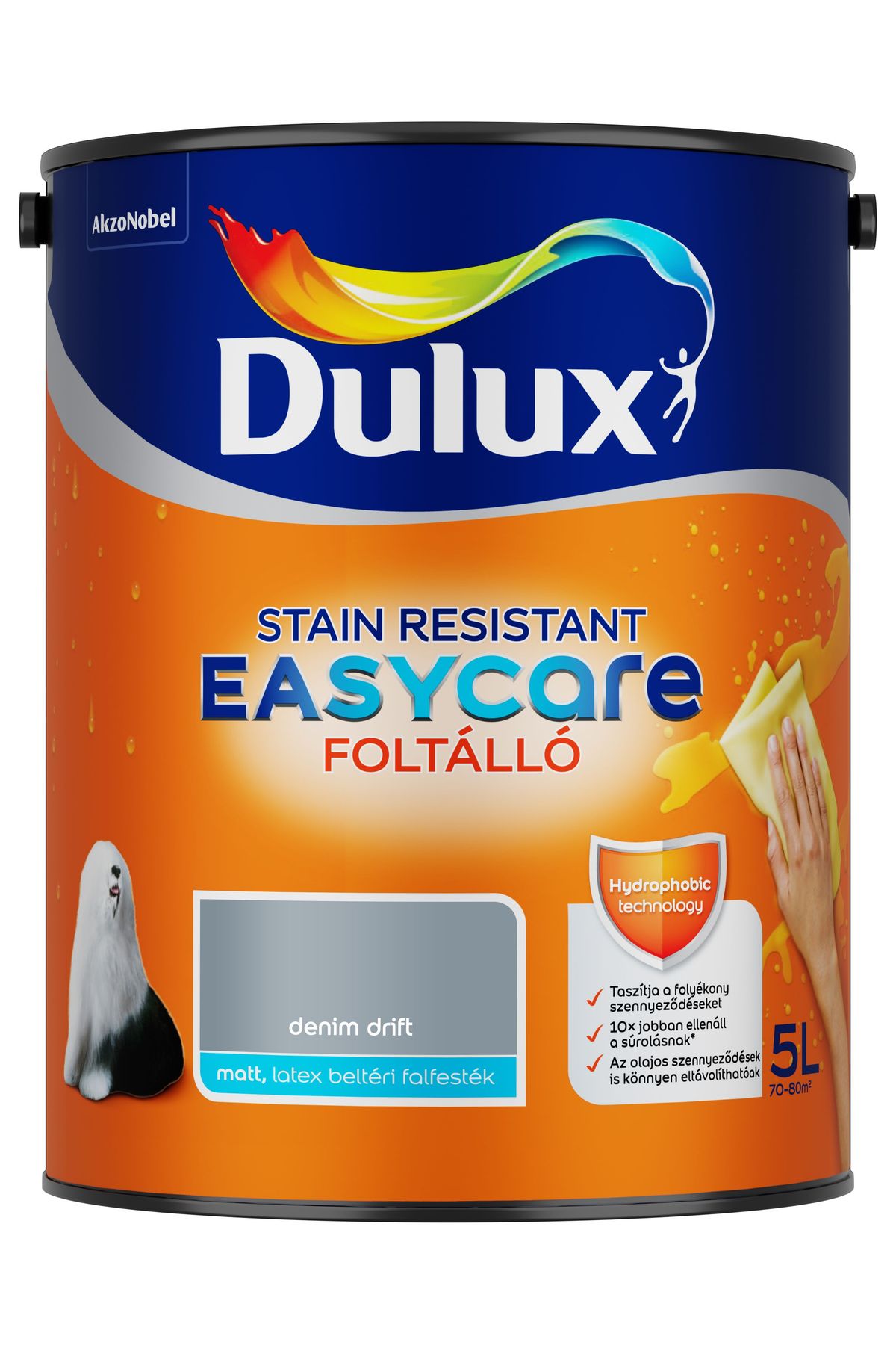 Dulux EasyCare Denim drift - Az év színe'17 5 L – Kék, Beltéri falfesték