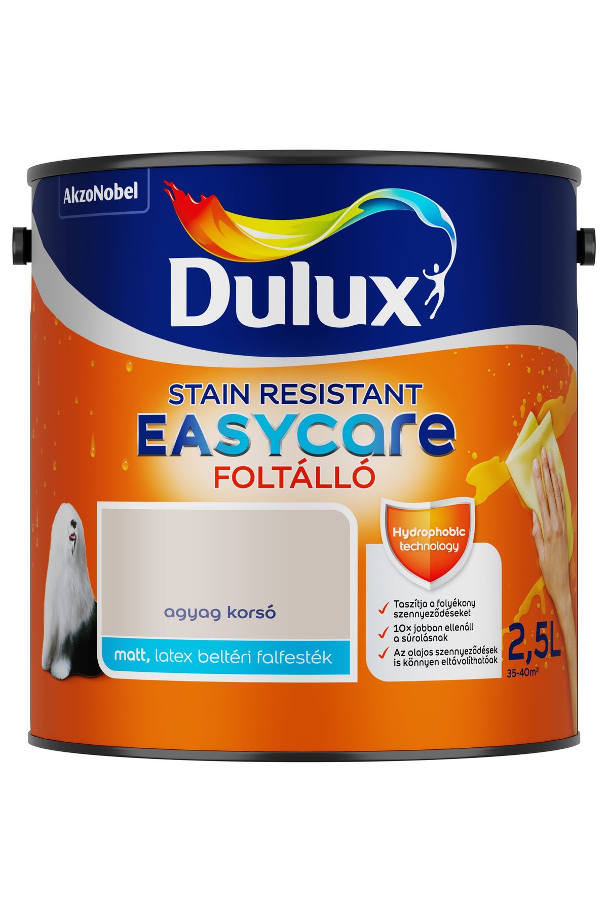 Dulux EasyCare Agyag korsó 2,5 L – Bézs, Beltéri falfesték