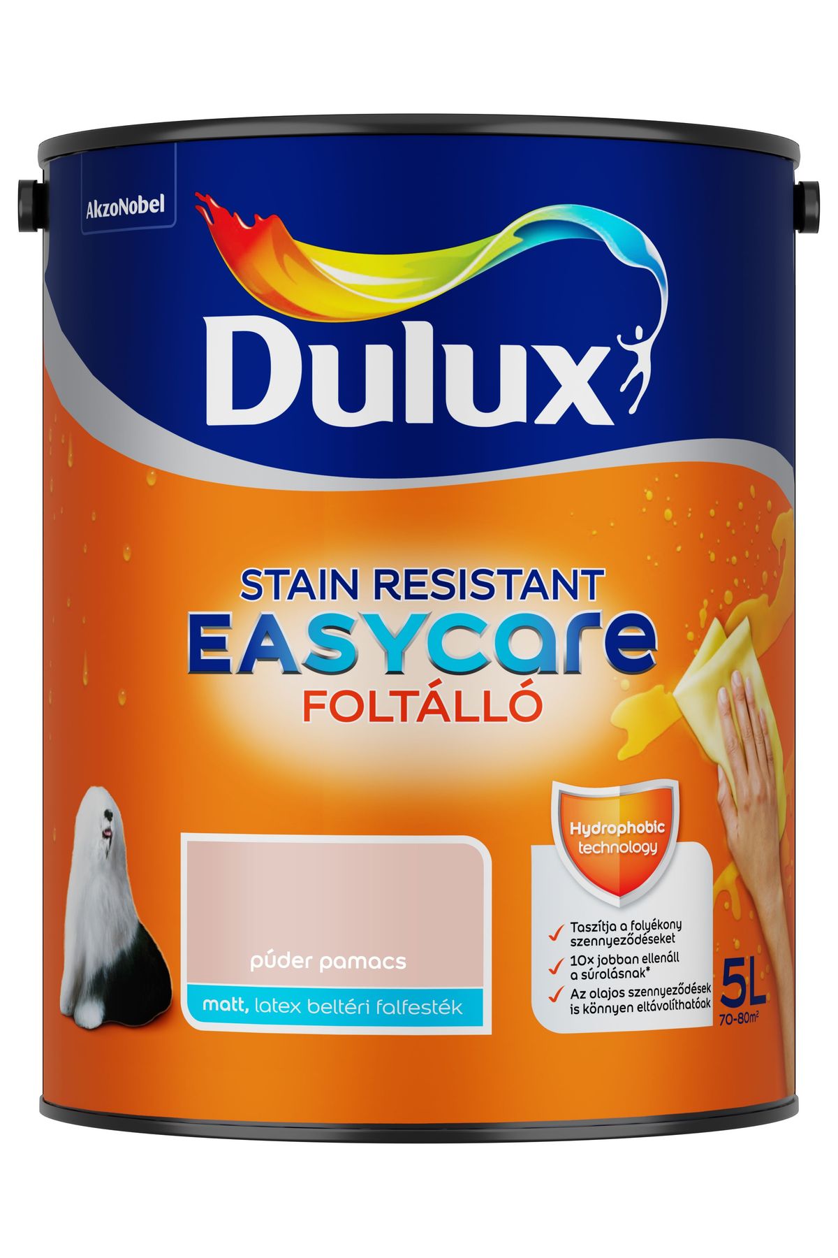 Dulux EasyCare Púder pamacs 5 L – Rózsaszín, Beltéri falfesték